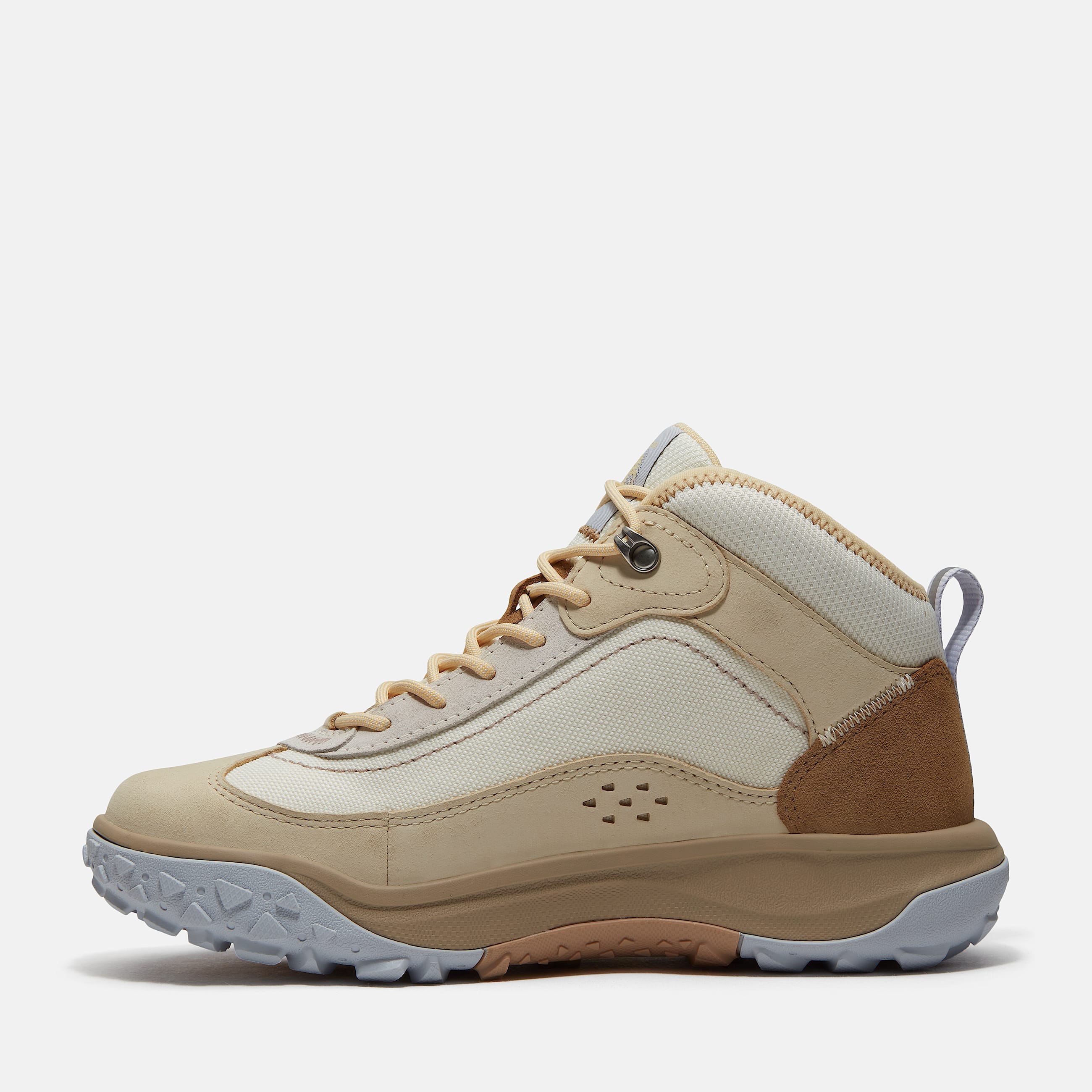 Womens TimberCush Motion 7 Mid Waterproof Sneaker TBL Light Beige Nubuck ALT6