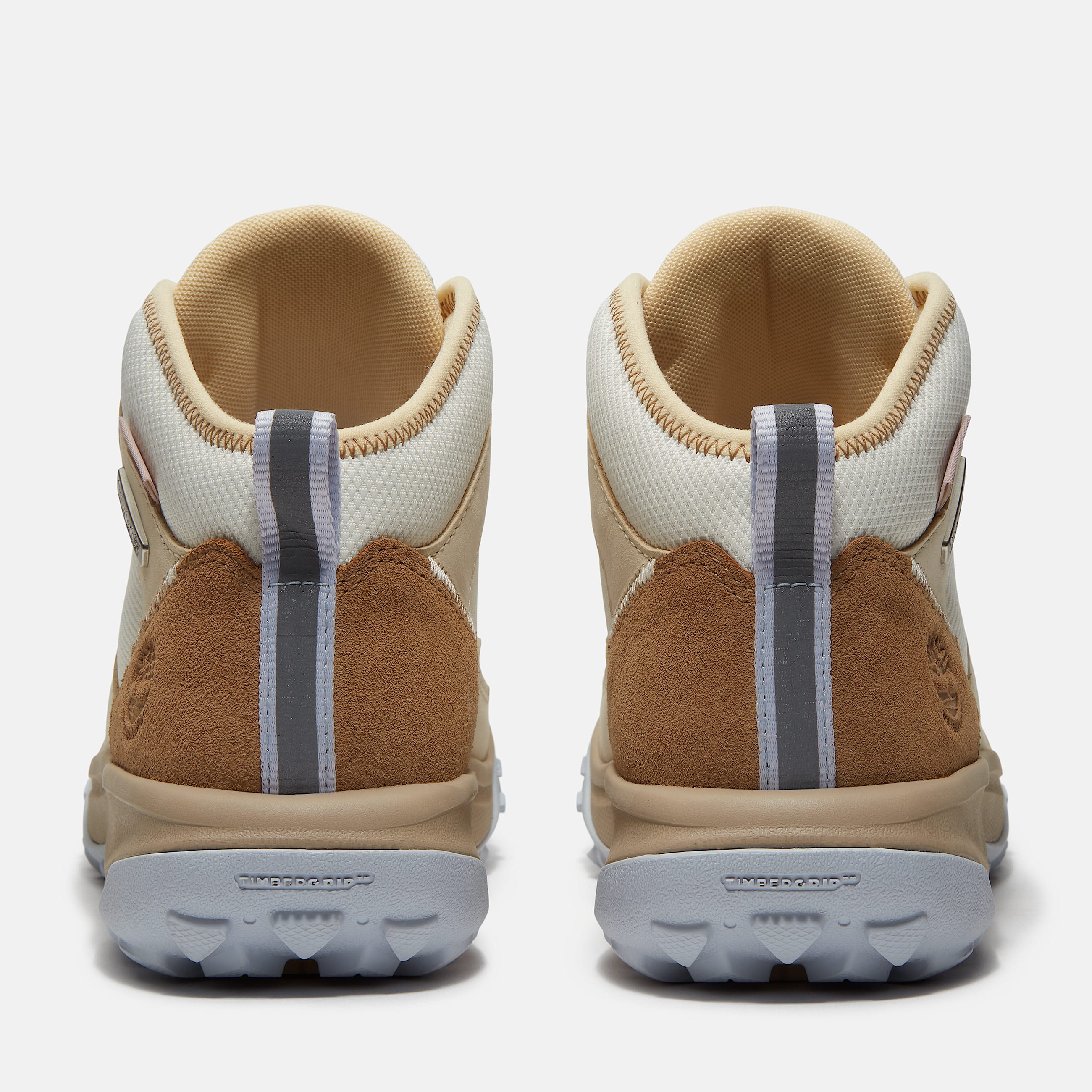 Womens TimberCush Motion 7 Mid Waterproof Sneaker TBL Light Beige Nubuck ALT5