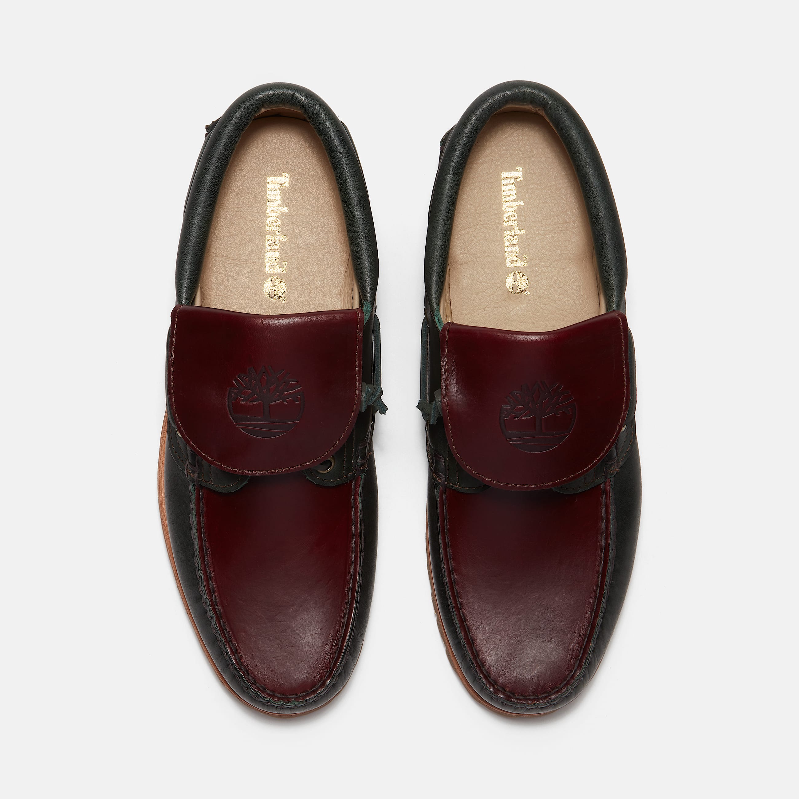 Mens Timberland Authentic 3Eye Lug Boat Shoe TBL Dark Green FullGrainDark Brown ALT2