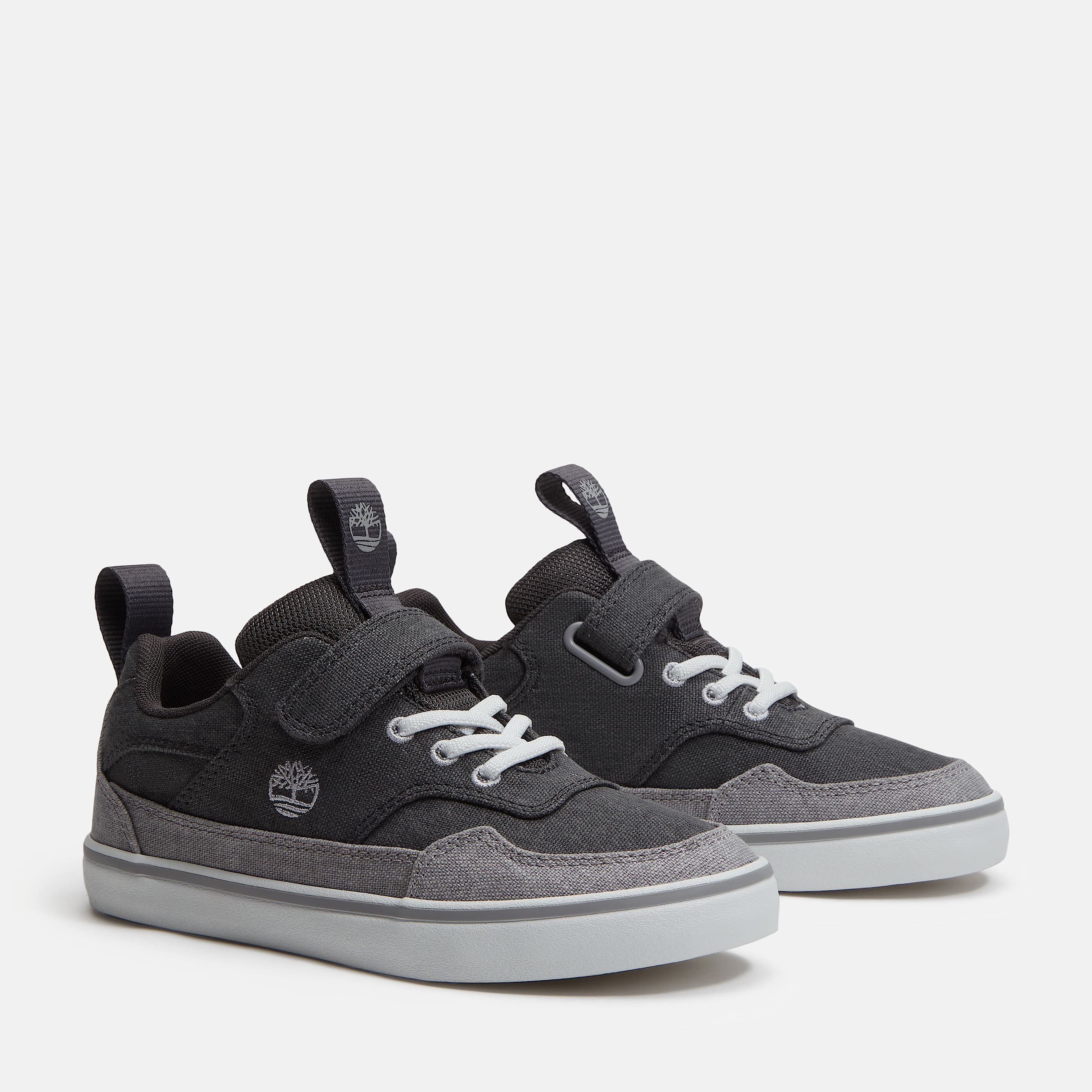 Youth Stone Jump HookandLoop Sneaker TBL Dark Grey Canvas ALT4