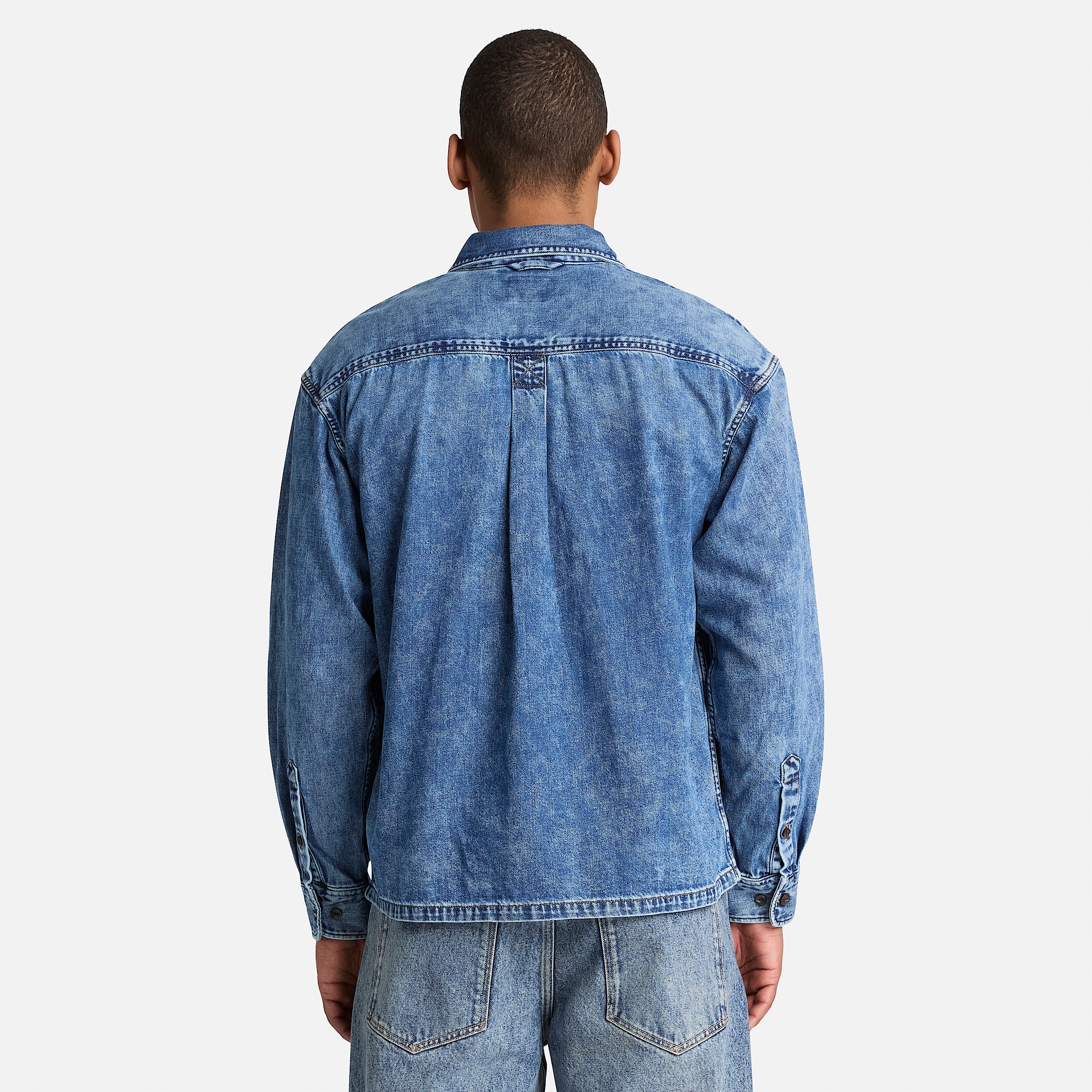 Mens Denim Pocket Shirt TBL Harbor Blue Wash ALT8