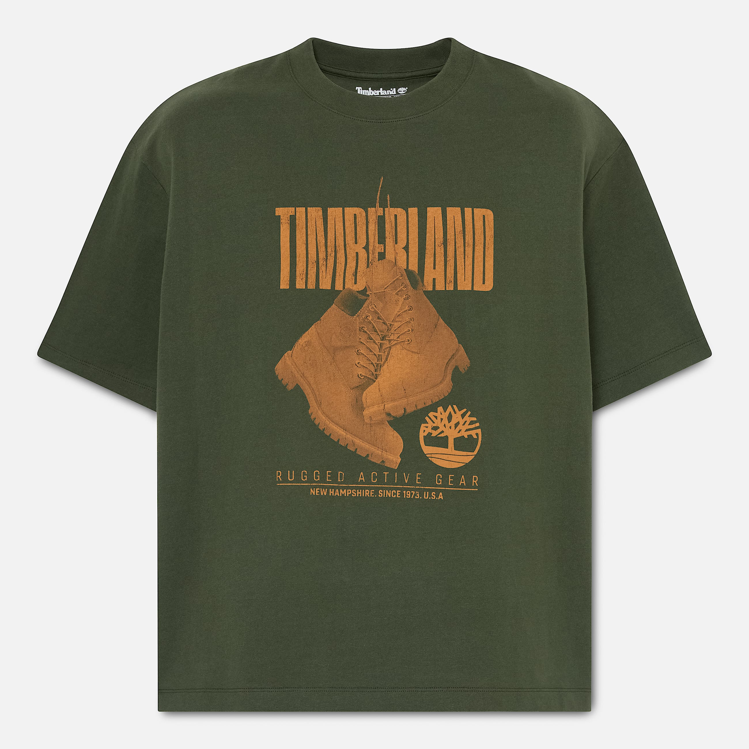 Mens Rugged Boot ShortSleeve TShirt TBL Dark Green HERO