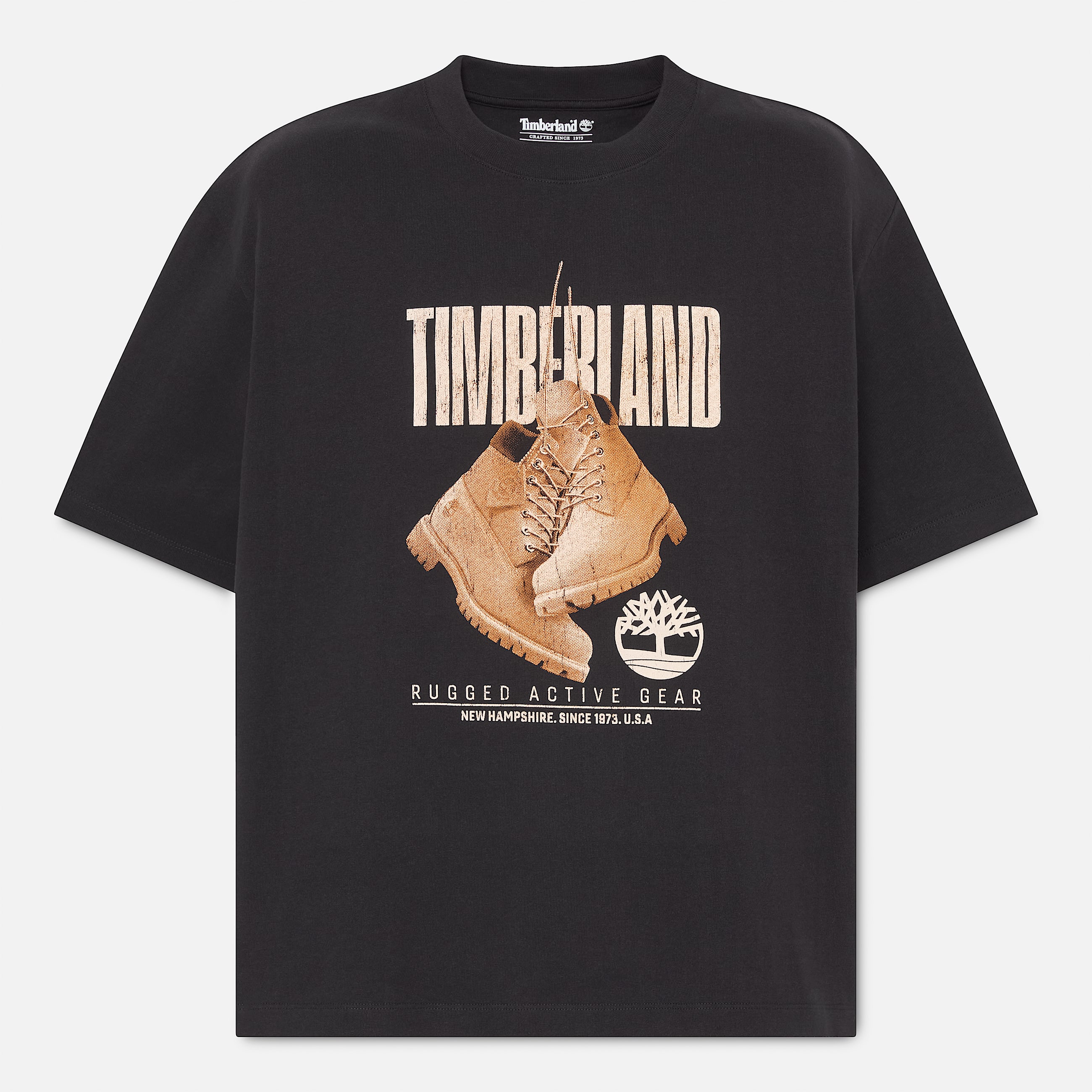 Playera de manga corta Rugged Boot para Hombre TBL Negro HERO