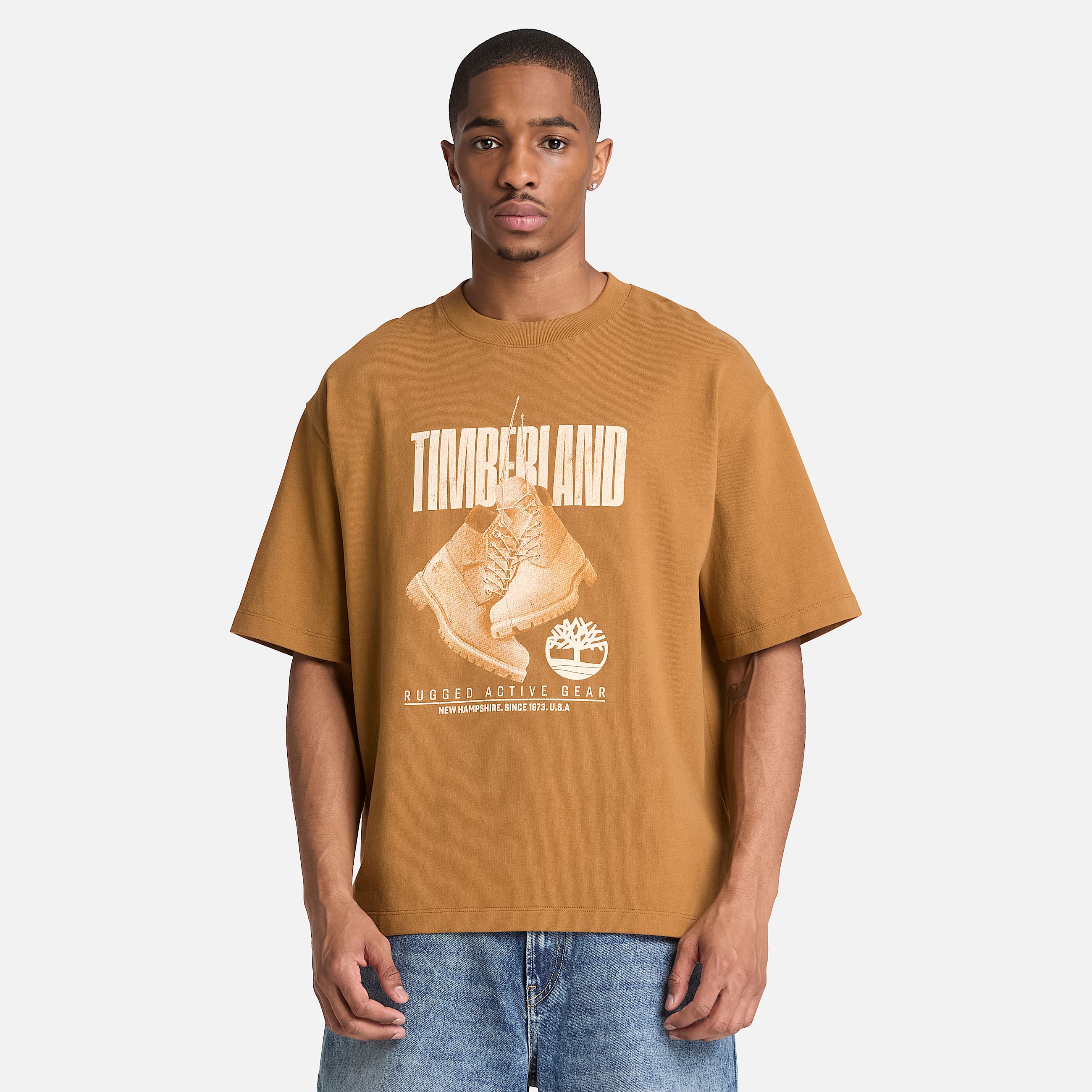 Playera de manga corta Rugged Boot para Hombre TBL Trigo oscuro ALT1