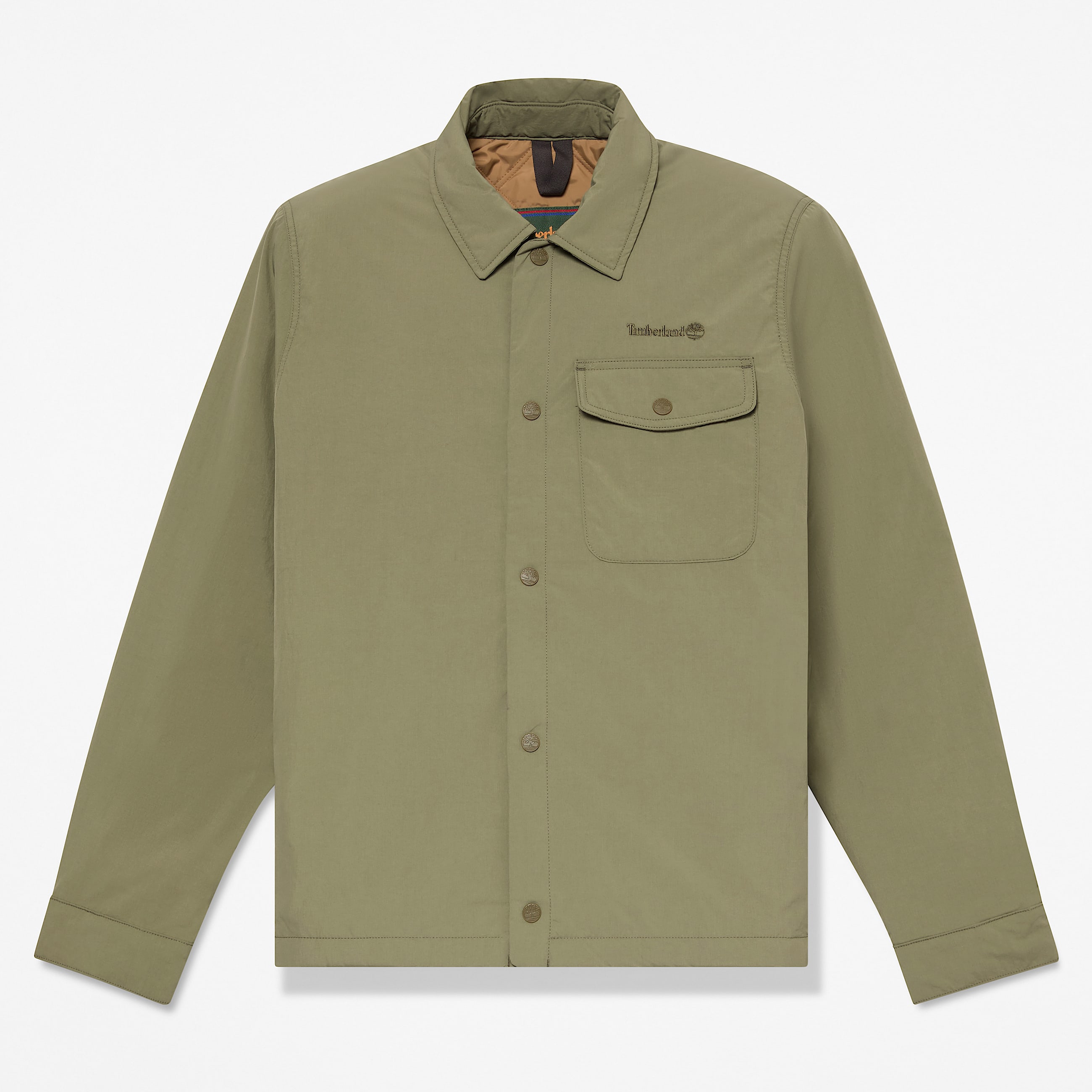 Mens Water Repellent Insulated Shacket TBL Deep Lichen Green HERO