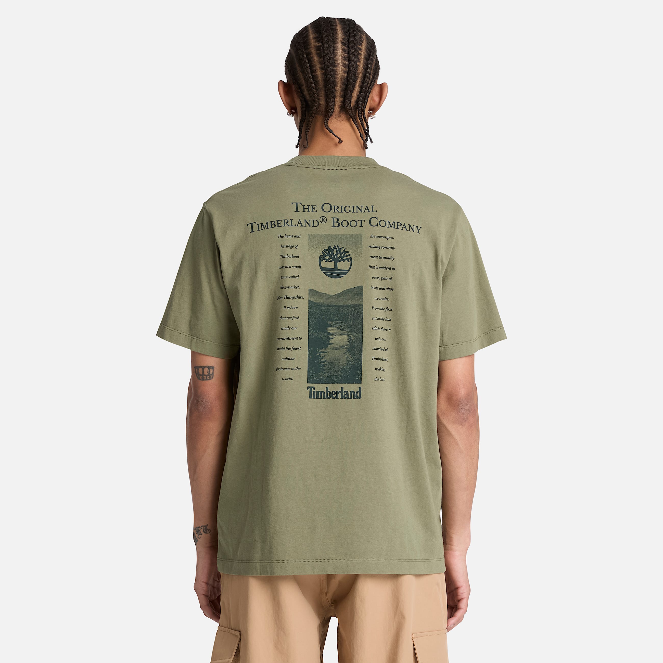 Mens New Hampshire Heritage Graphic TShirt TBL Deep Lichen Green ALT8