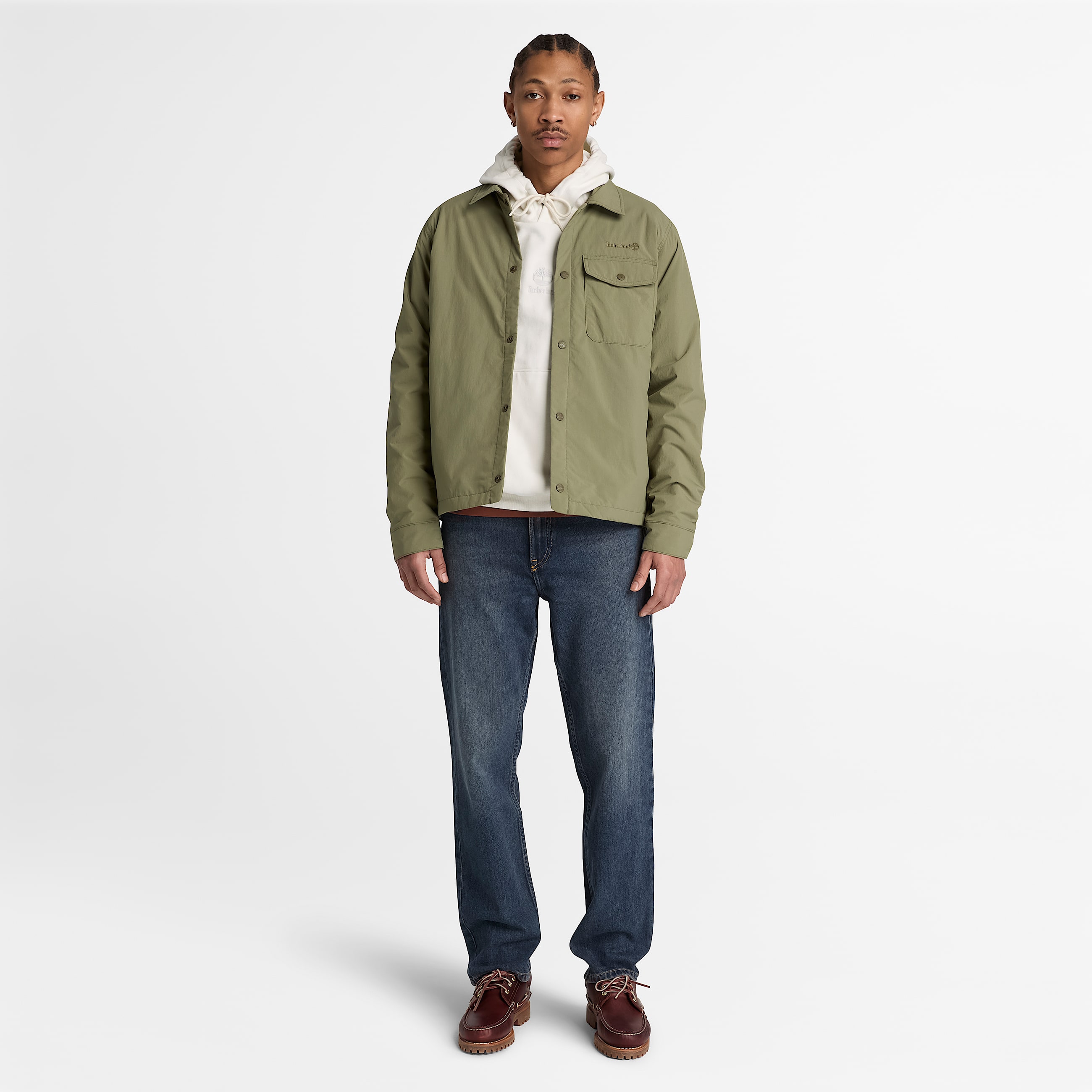 Mens Water Repellent Insulated Shacket TBL Deep Lichen Green ALT2