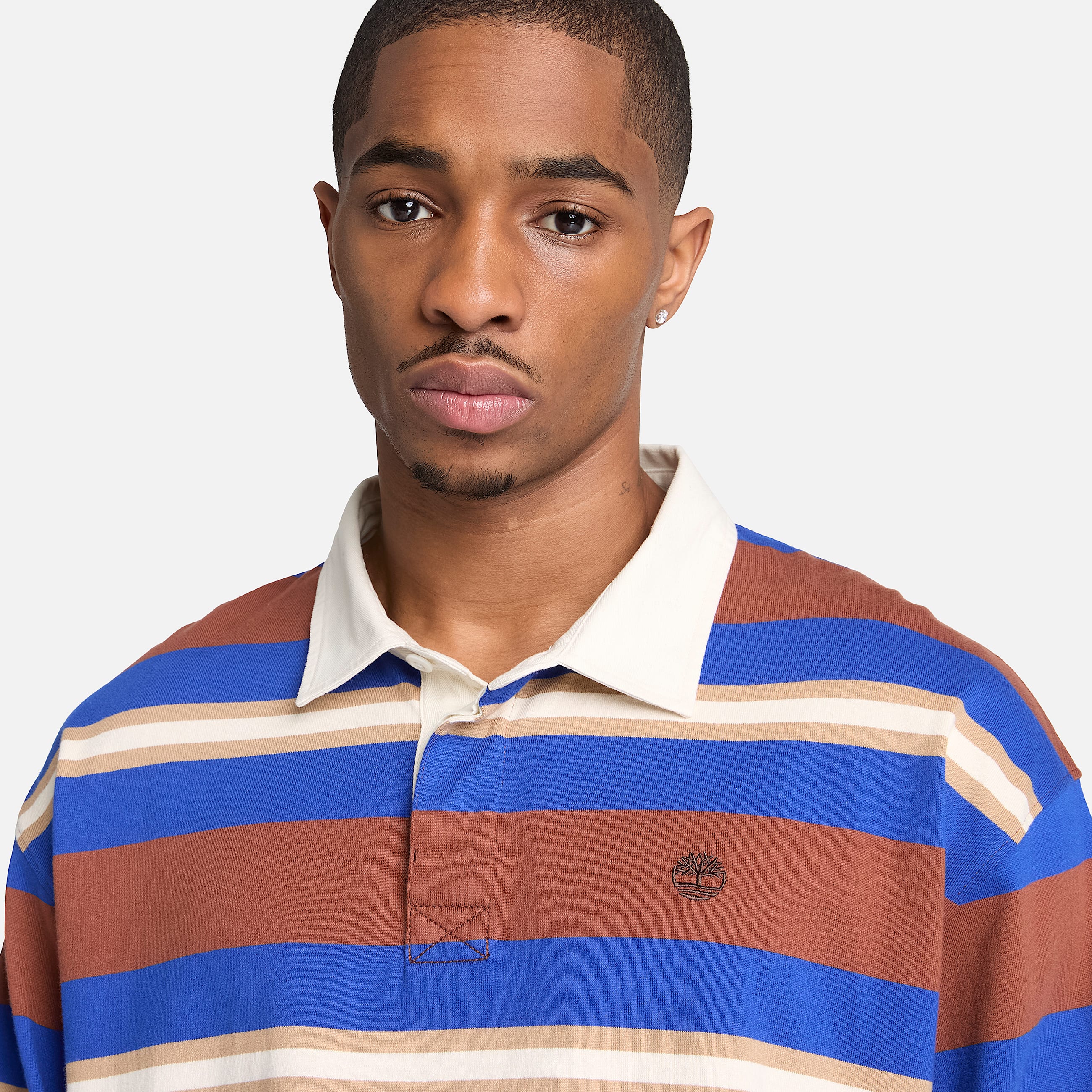 Mens LongSleeve Rugby Polo TBL Brown ALT3