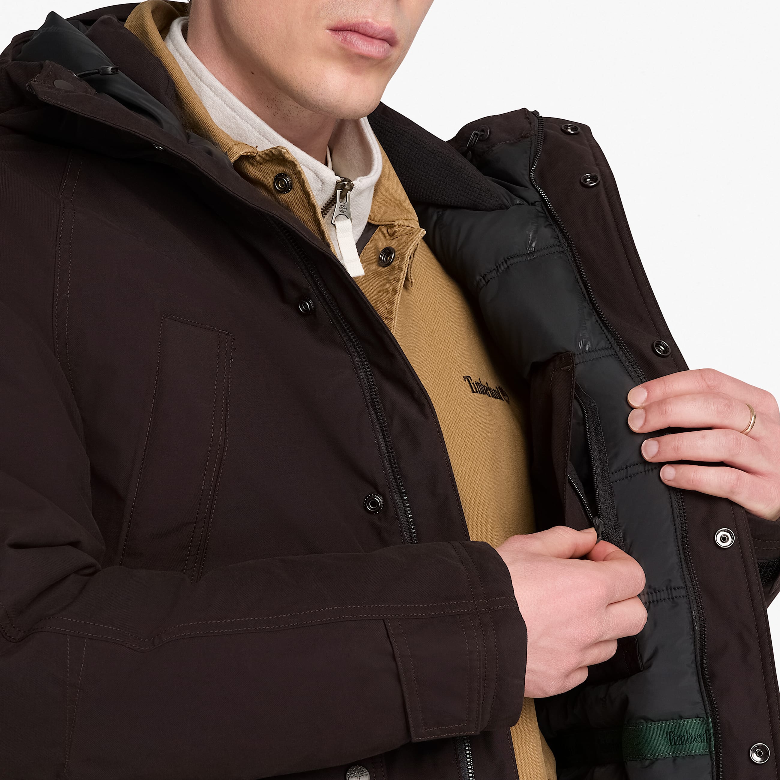 Mens Waterproof Parka TBL Dark Brown ALT3