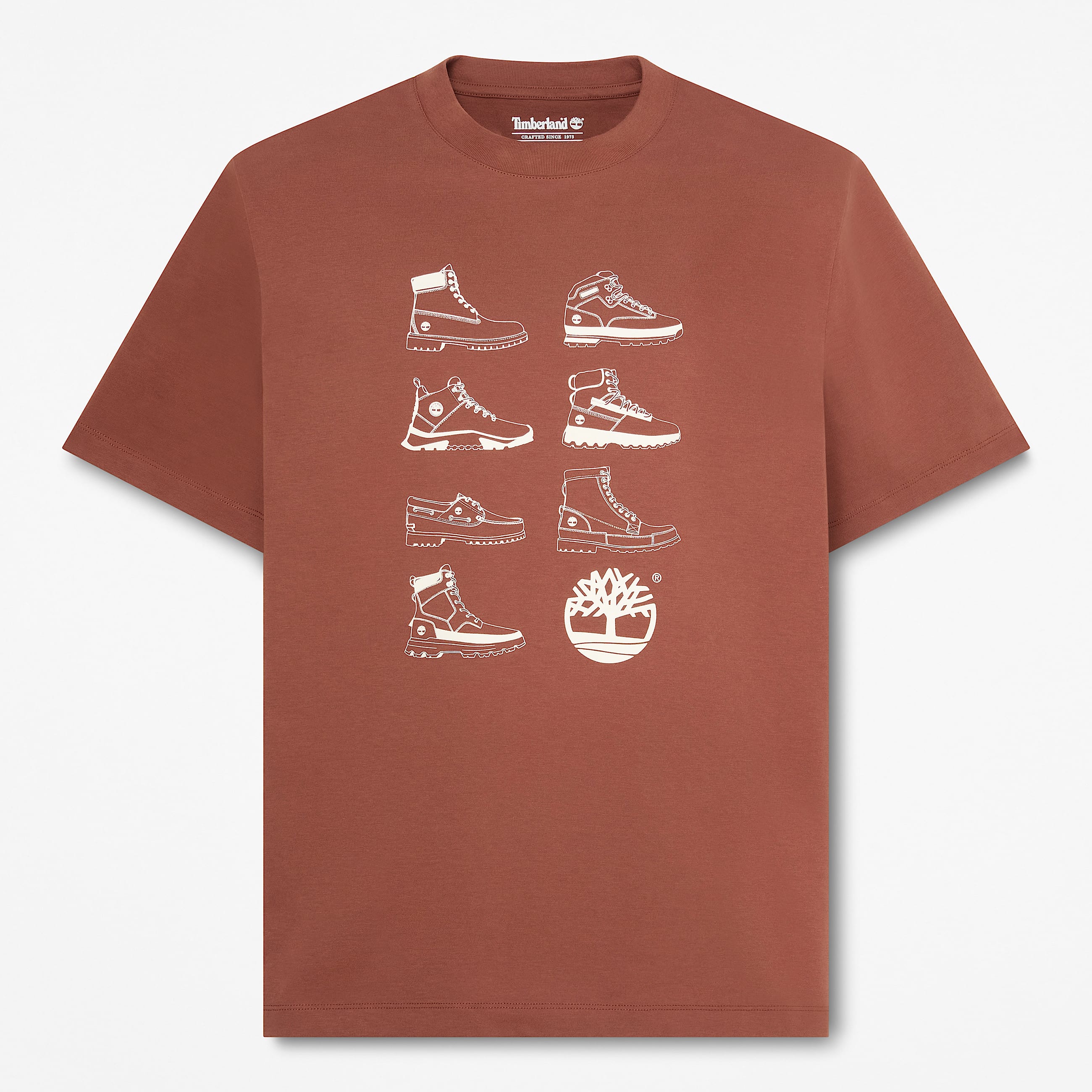 Mens Iconic Footwear ShortSleeve TShirt TBL Brown HERO