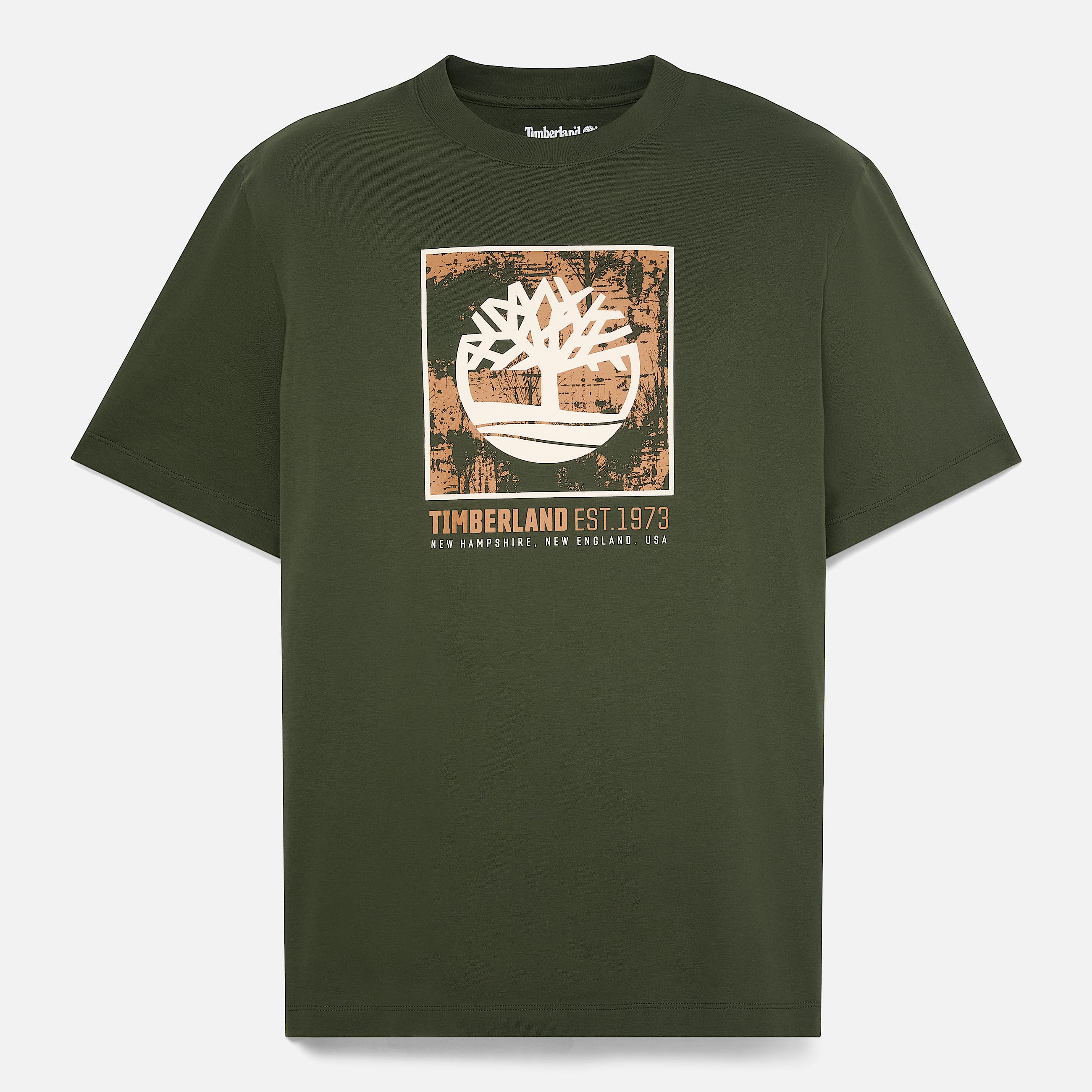 Mens Stack Logo Graphic ShortSleeve TShirt TBL Dark Green HERO