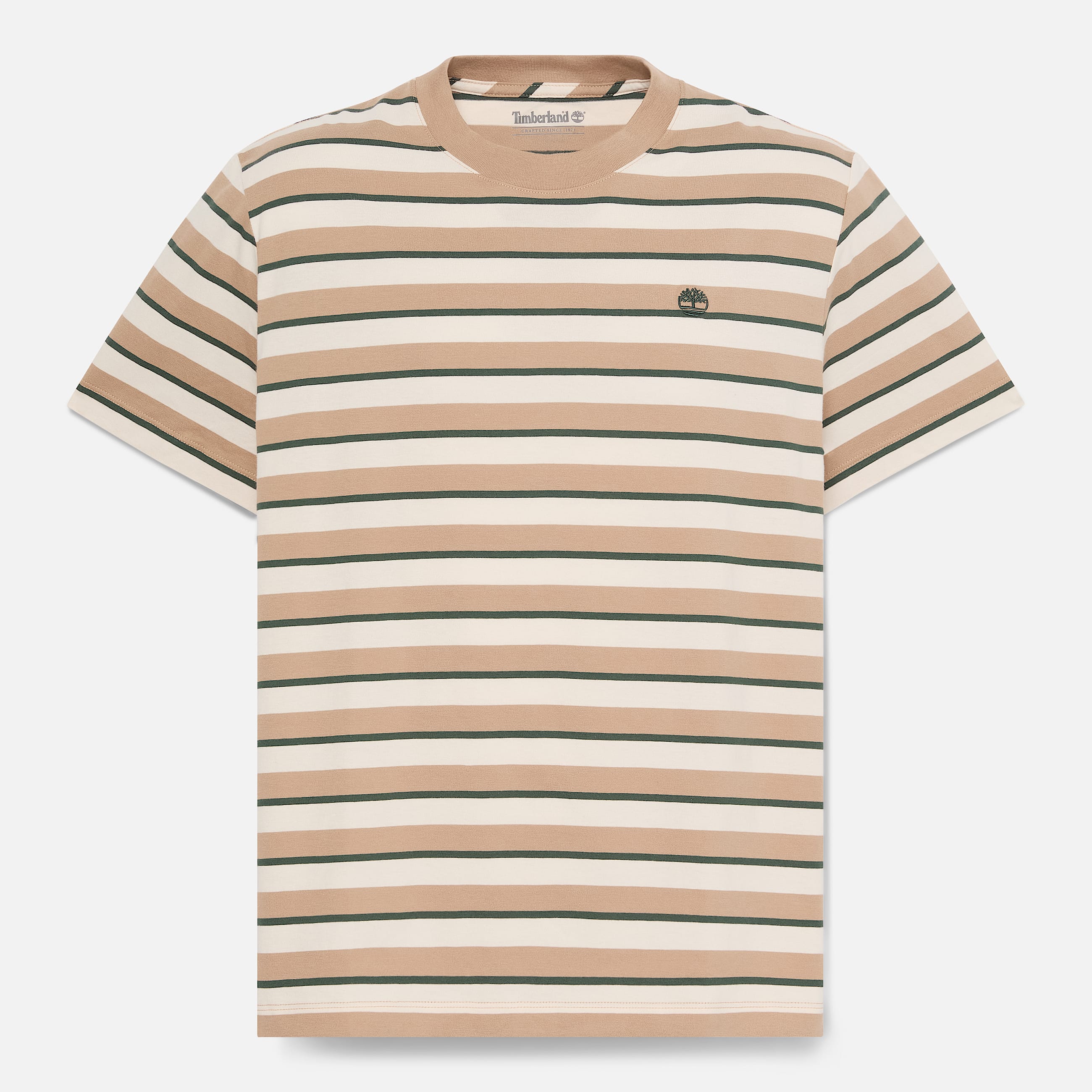 Mens Stripe ShortSleeve TShirt TBL Earth Brown HERO