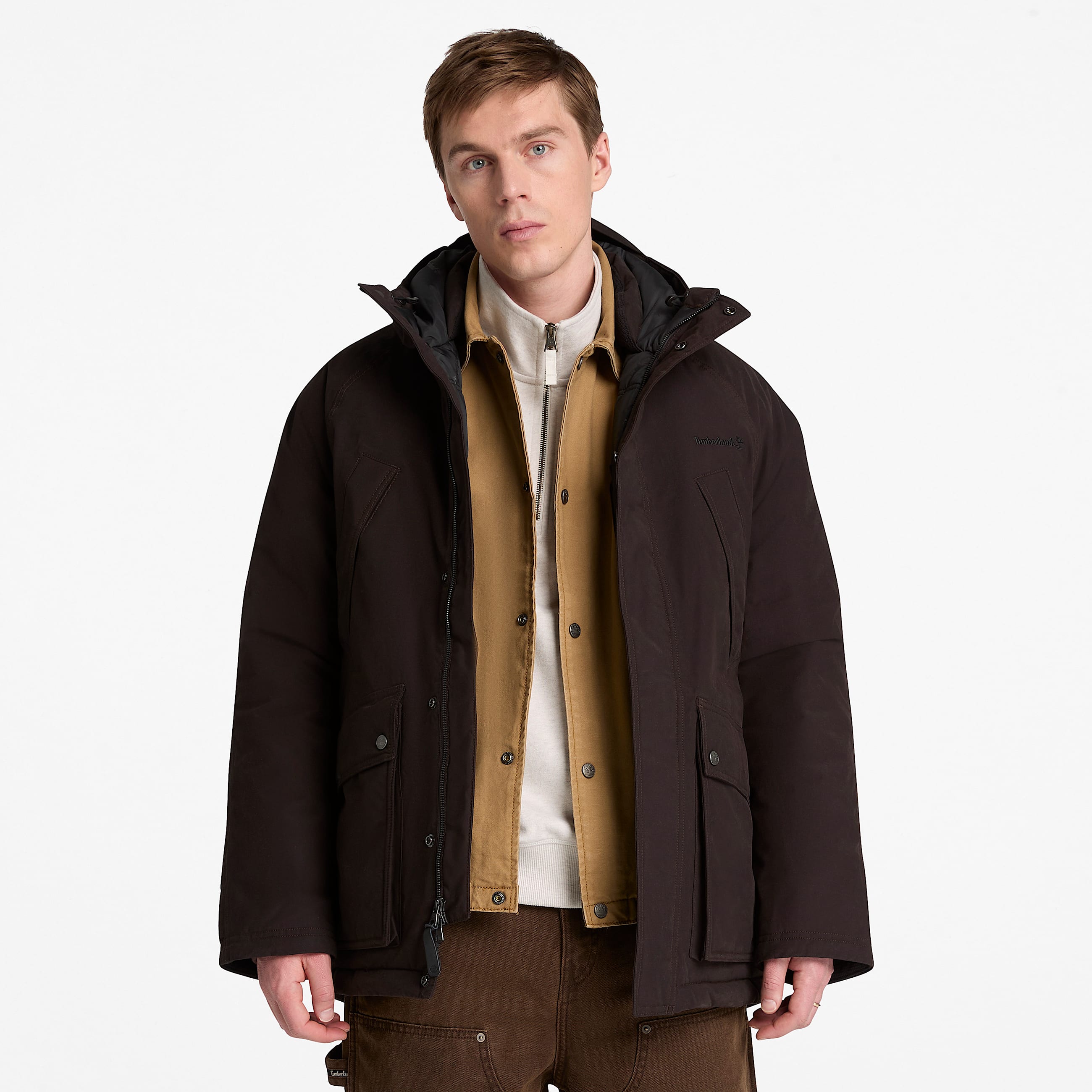 Mens Waterproof Parka TBL Dark Brown ALT1