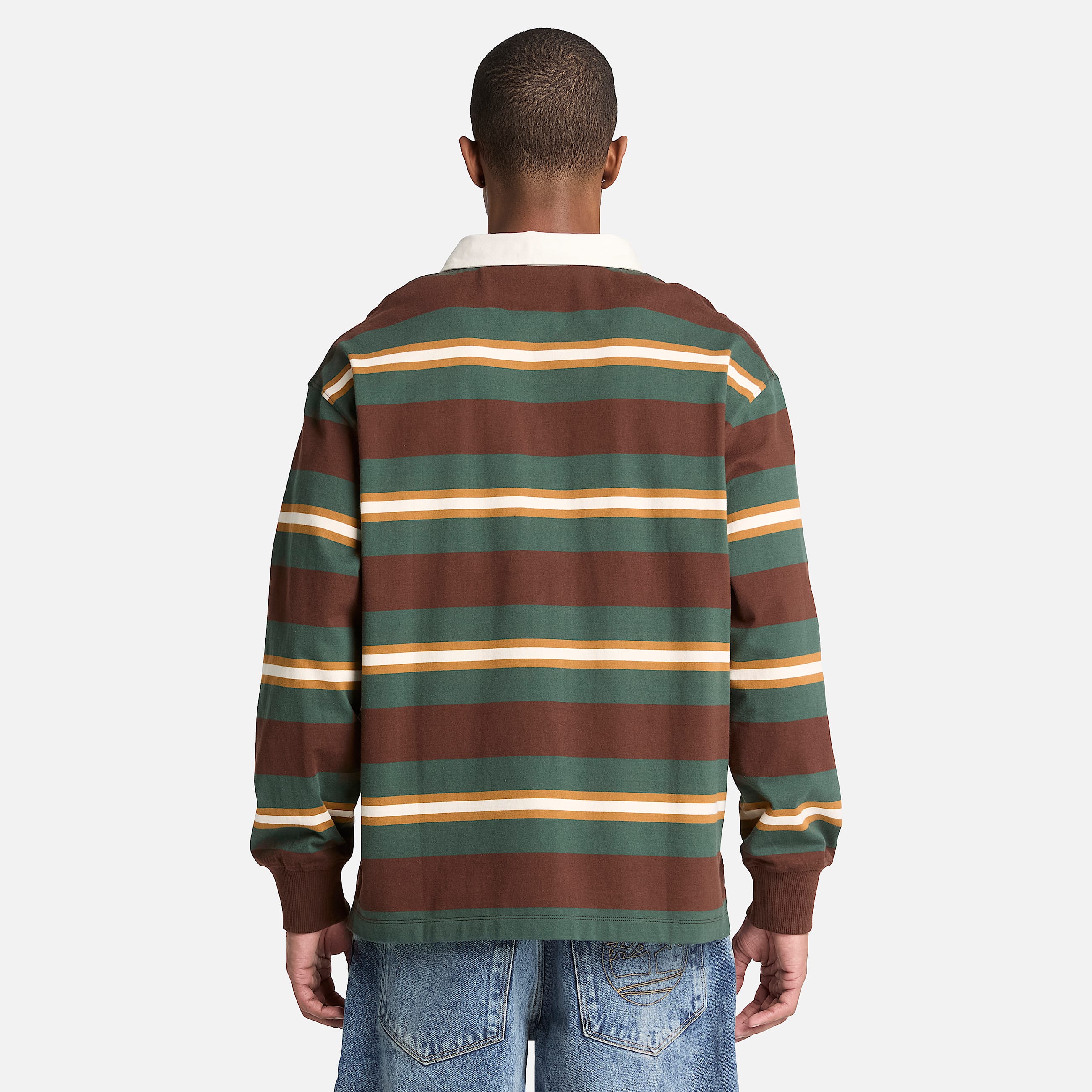 Mens LongSleeve Rugby Polo TBL Chicory Coffee Brown ALT8