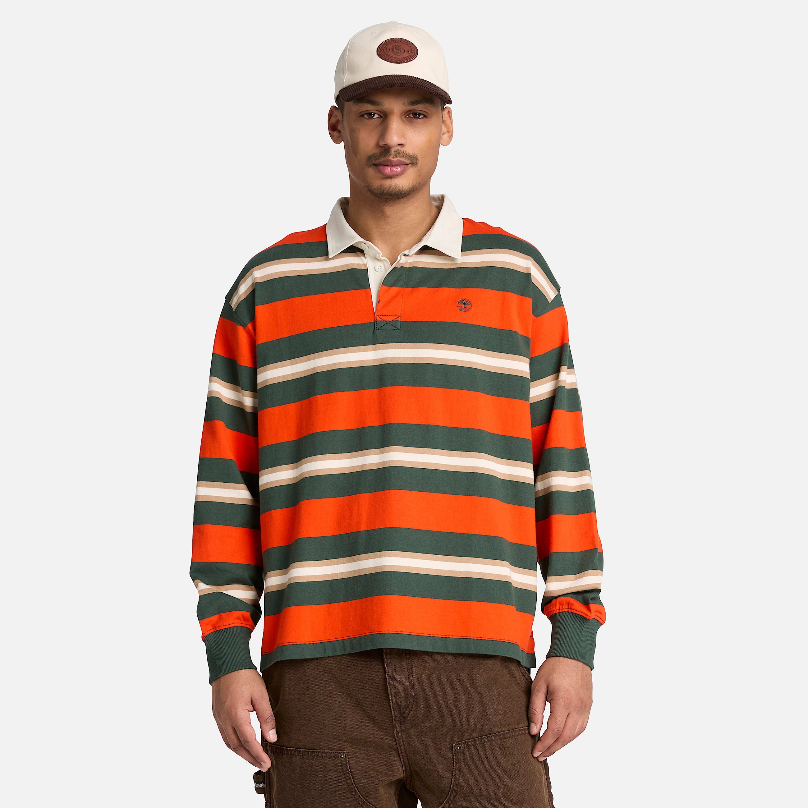 Mens LongSleeve Rugby Polo TBL Tangerine Tango ALT1