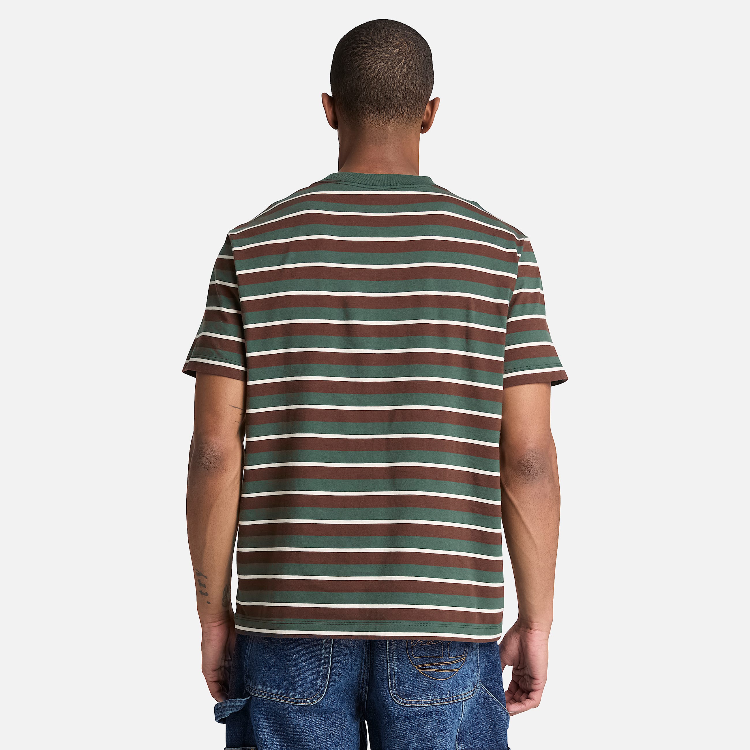 Mens Stripe ShortSleeve TShirt TBL Sycamore ALT8