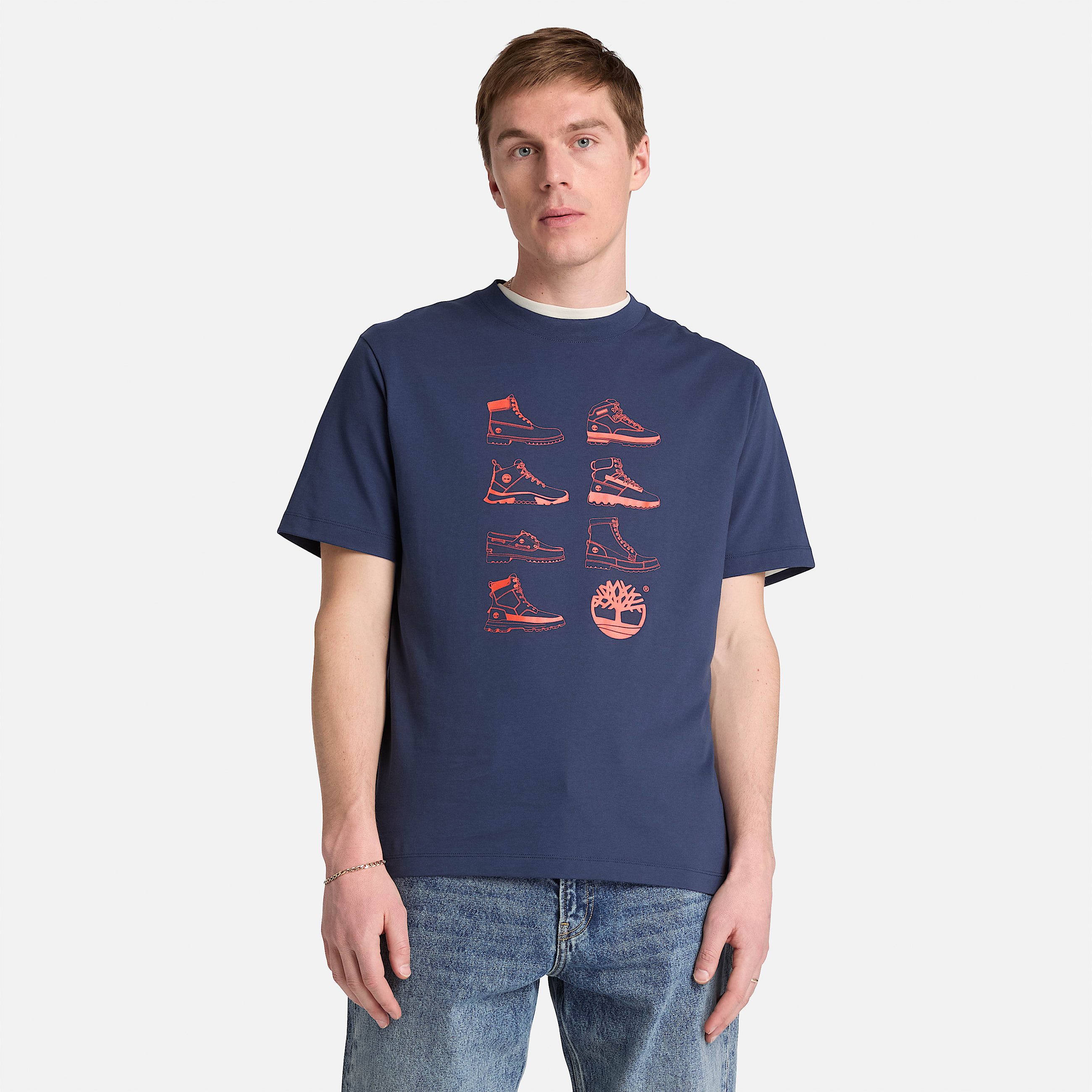 Mens Iconic Footwear ShortSleeve TShirt TBL Mood Indigo ALT1