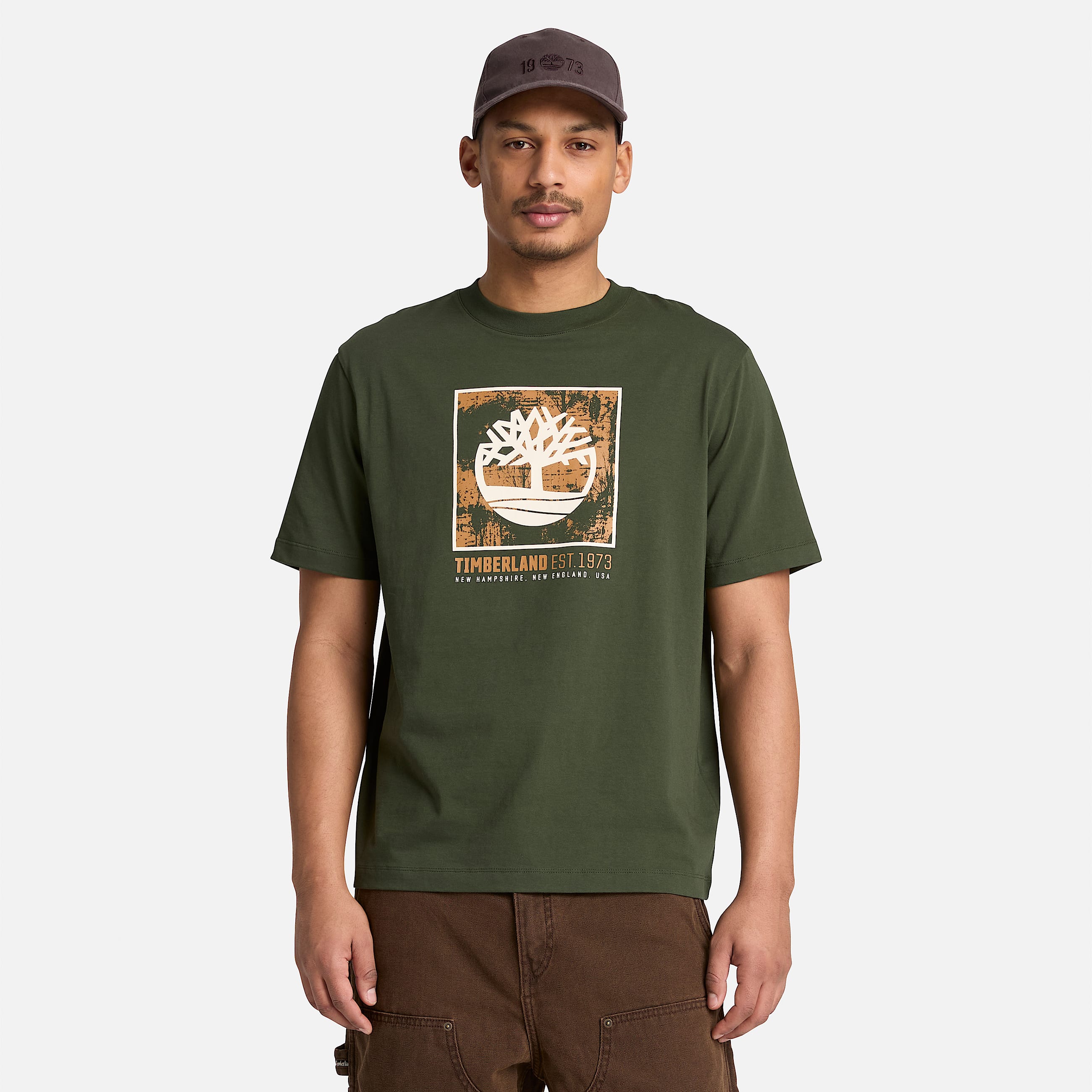 Mens Stack Logo Graphic ShortSleeve TShirt TBL Dark Green ALT1