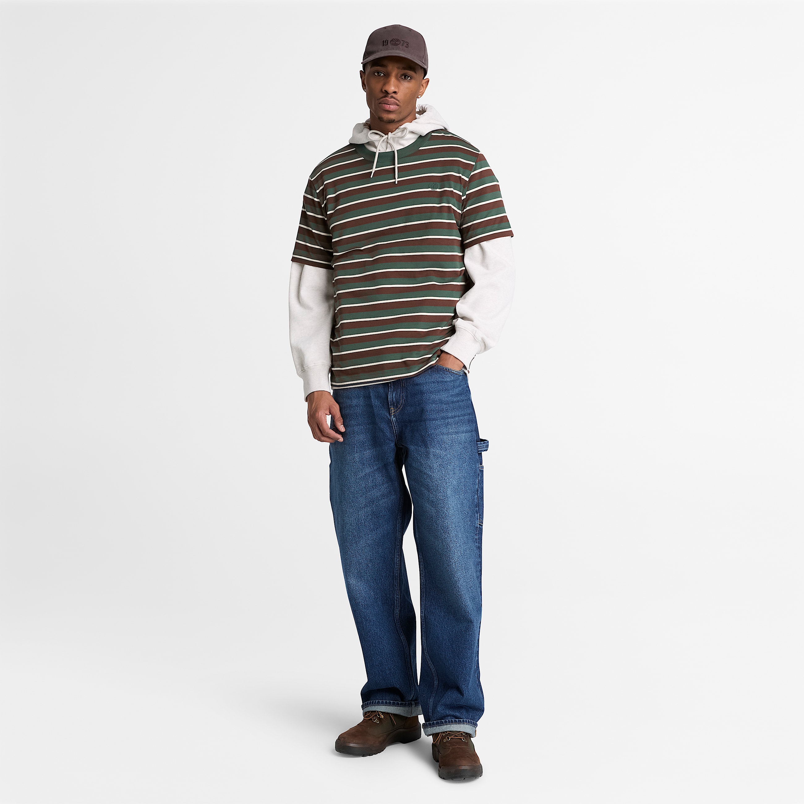 Mens Stripe ShortSleeve TShirt TBL Sycamore ALT2