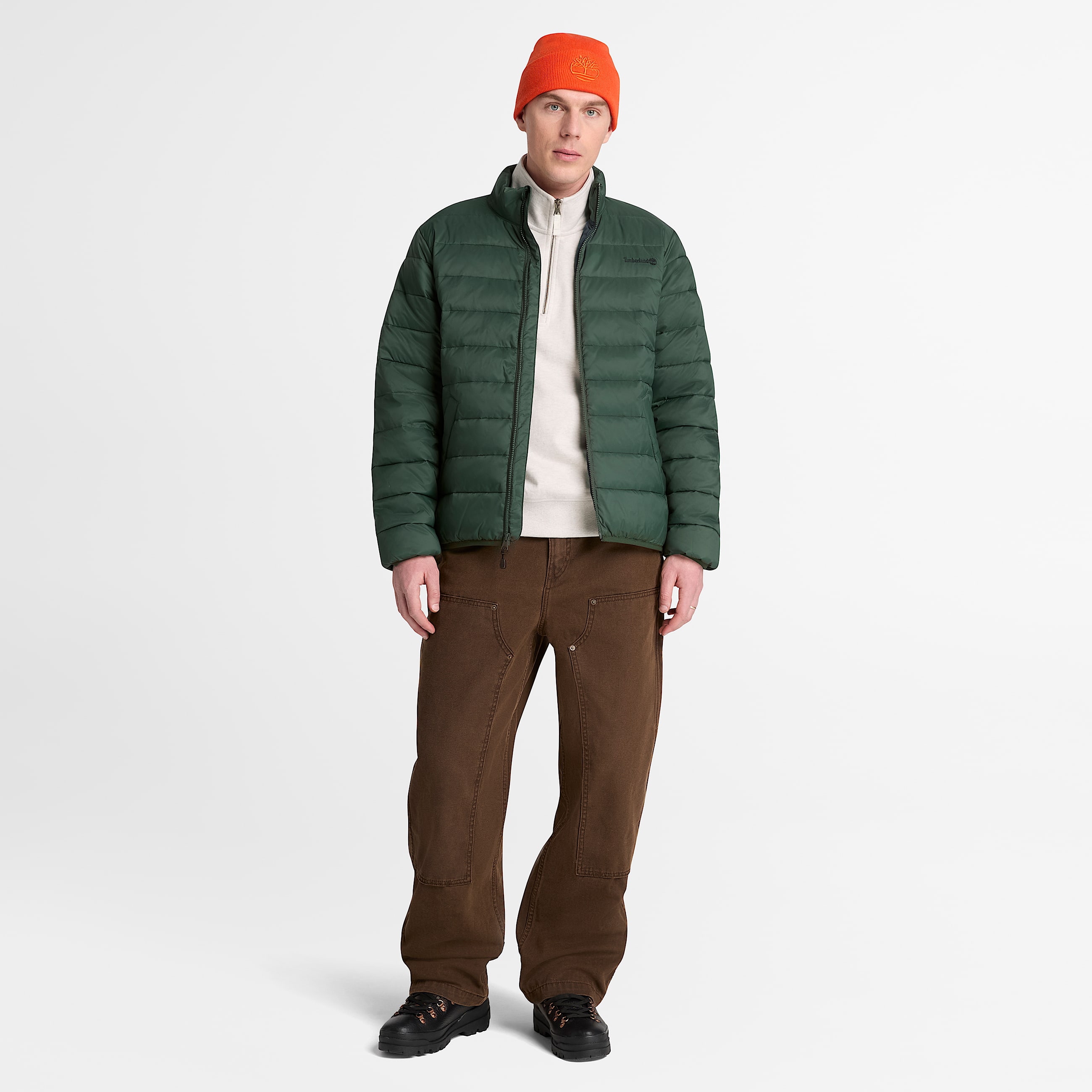 Mens Lightweight Puffer Jacket TBL Dark Green ALT2