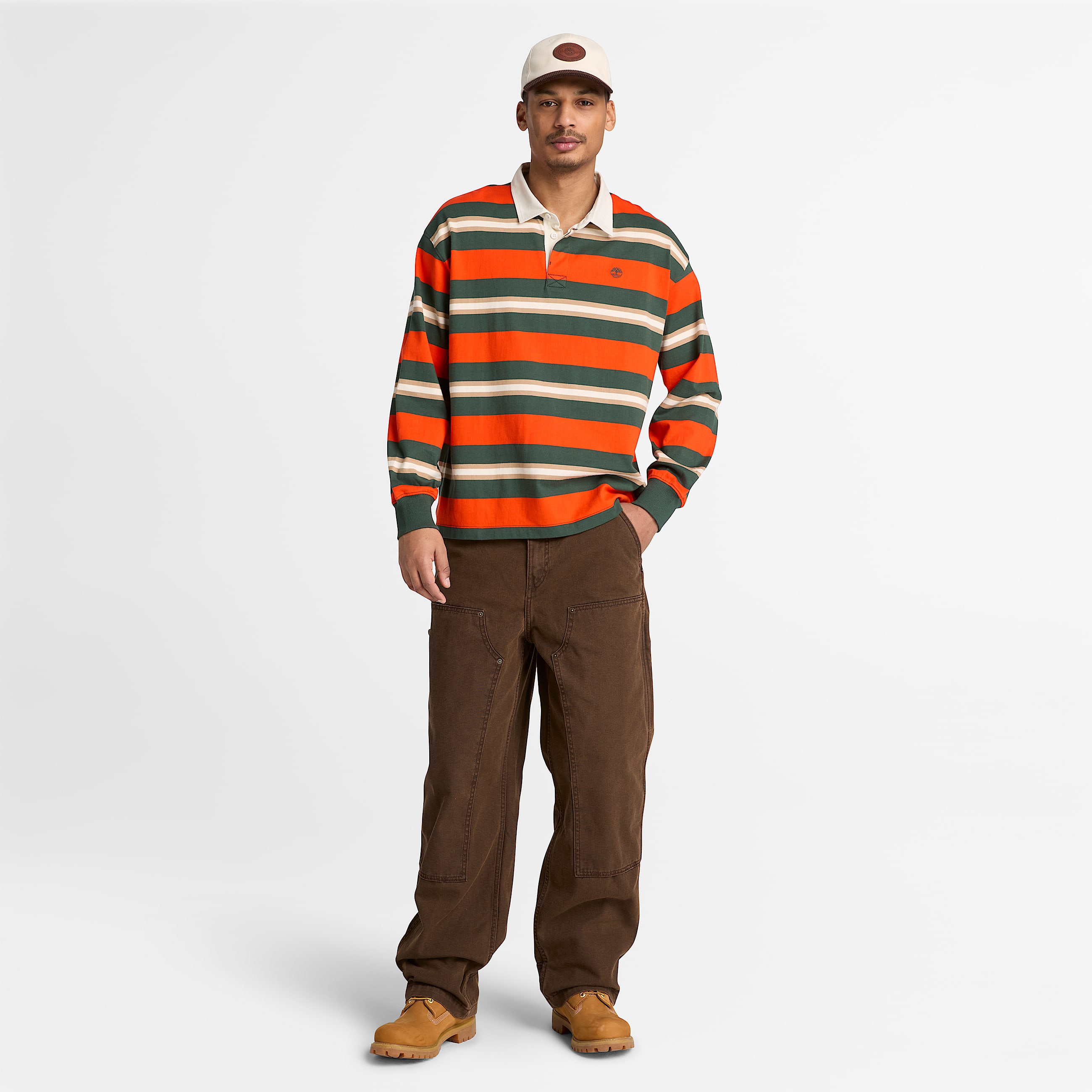 Mens LongSleeve Rugby Polo TBL Tangerine Tango ALT2