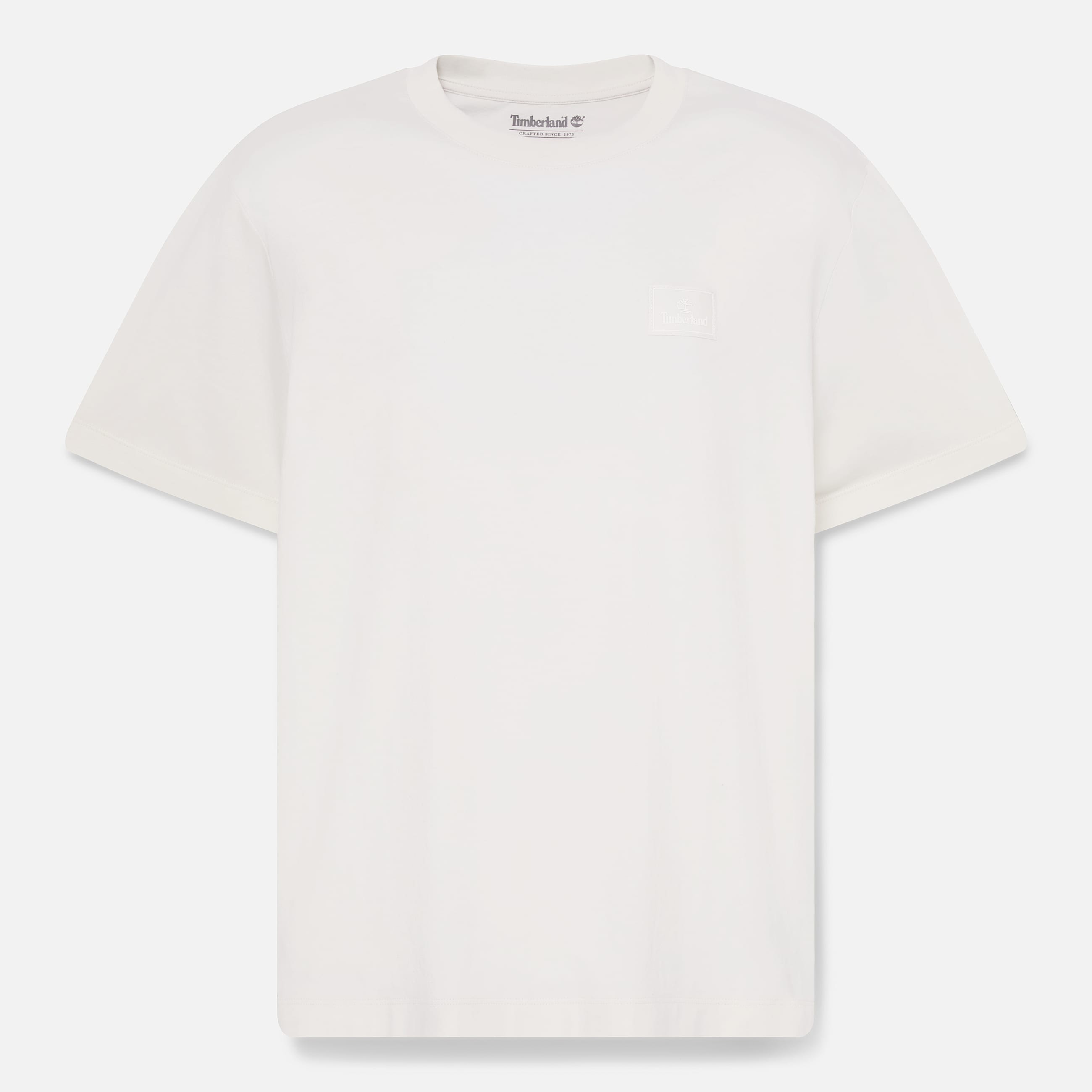 Mens Silicon Badge ShortSleeve TShirt TBL Vintage White HERO