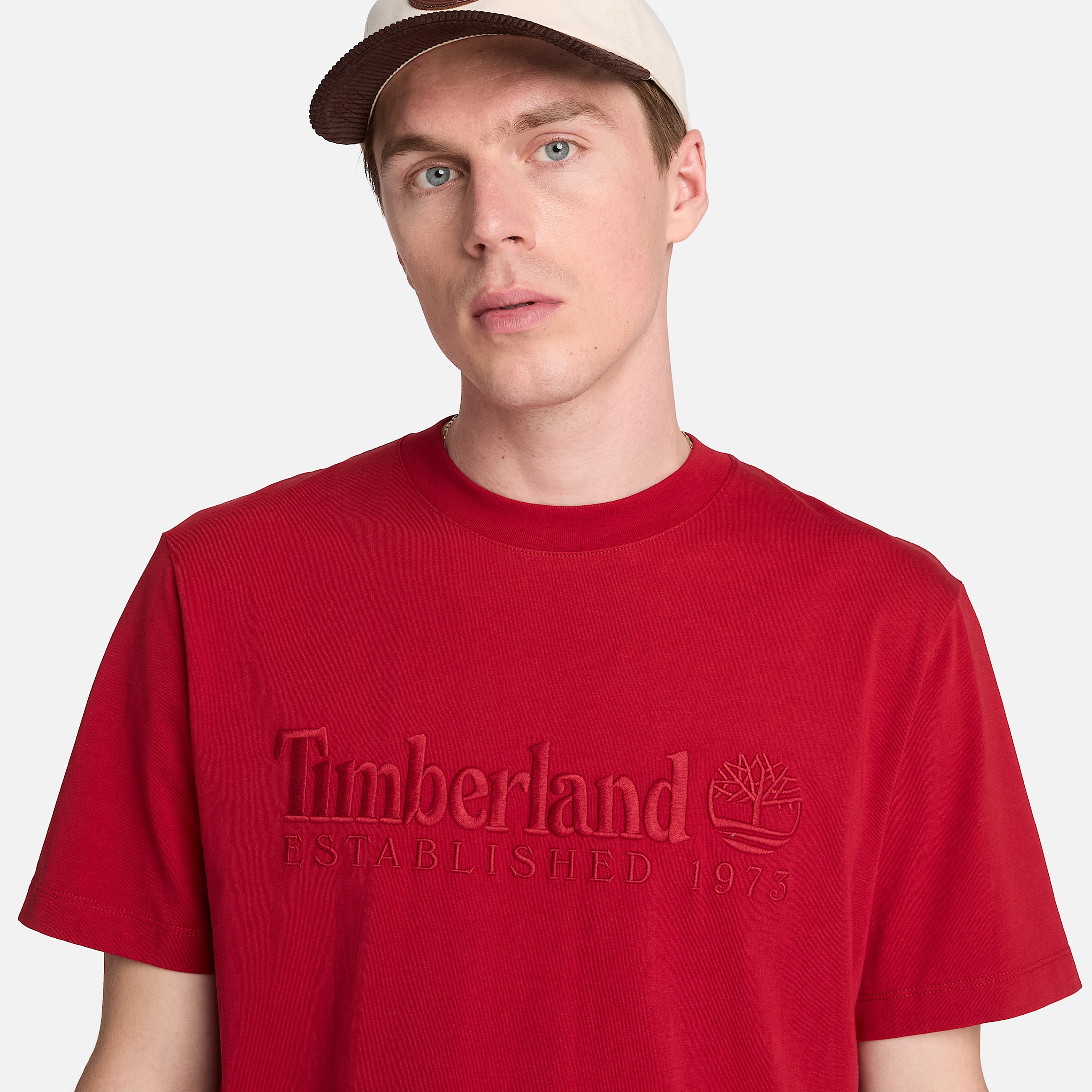 Mens Established 1973 Embroidered ShortSleeve TShirt TBL Rhythmic Red ALT3