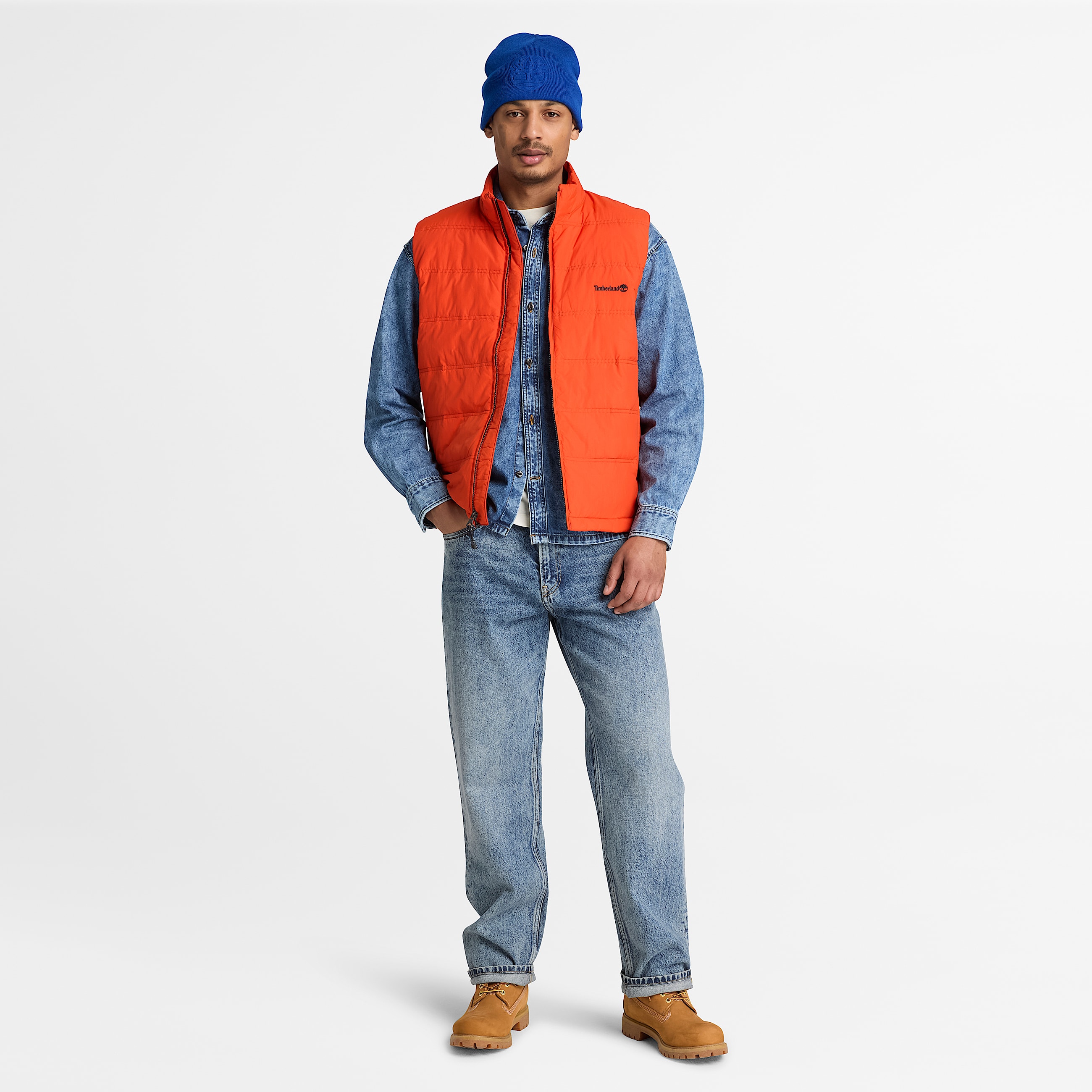 Mens Axis Peak Water Repellent Puffer Vest TBL Pureed Pumpkin ALT2