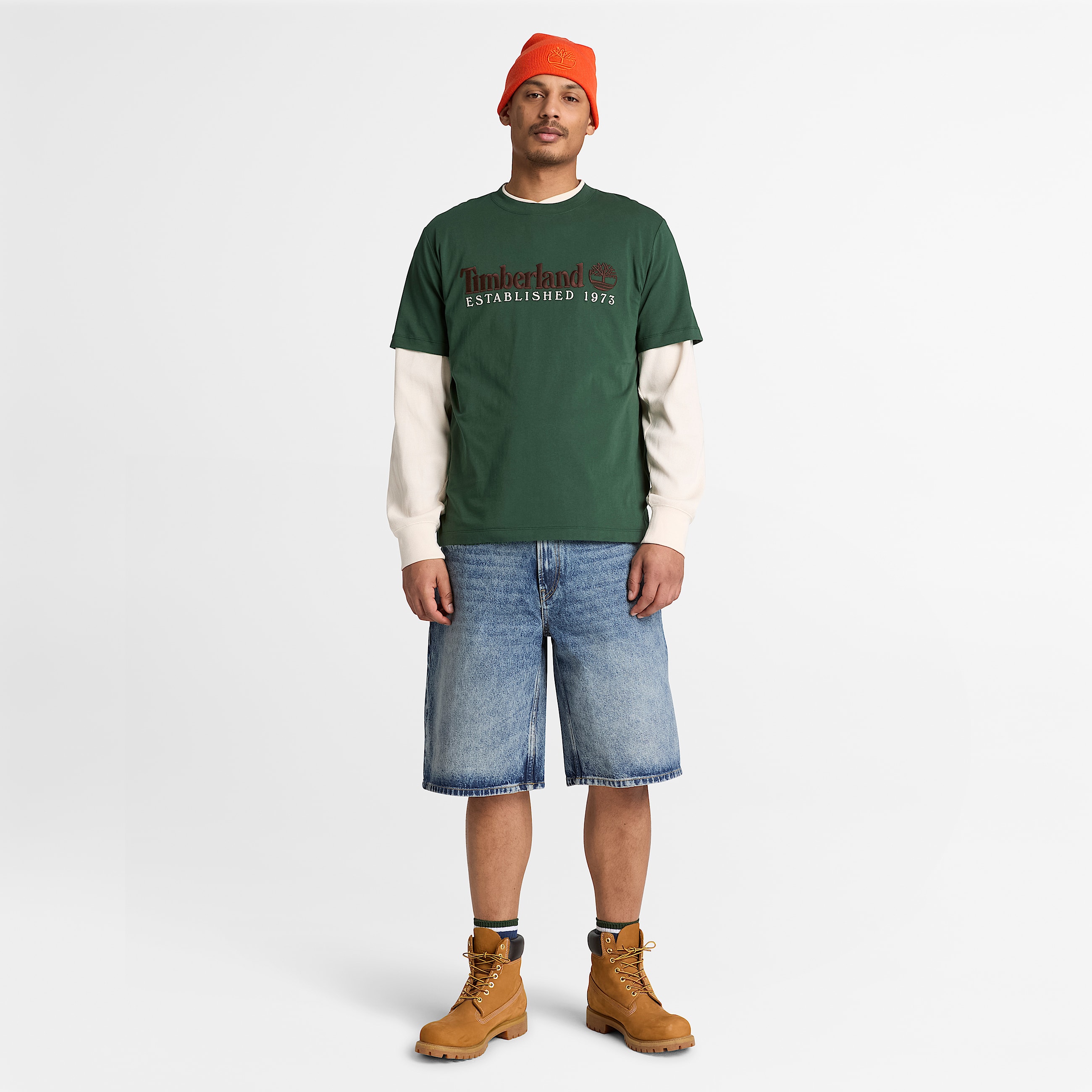 Mens Established 1973 Embroidered ShortSleeve TShirt TBL Sycamore ALT2