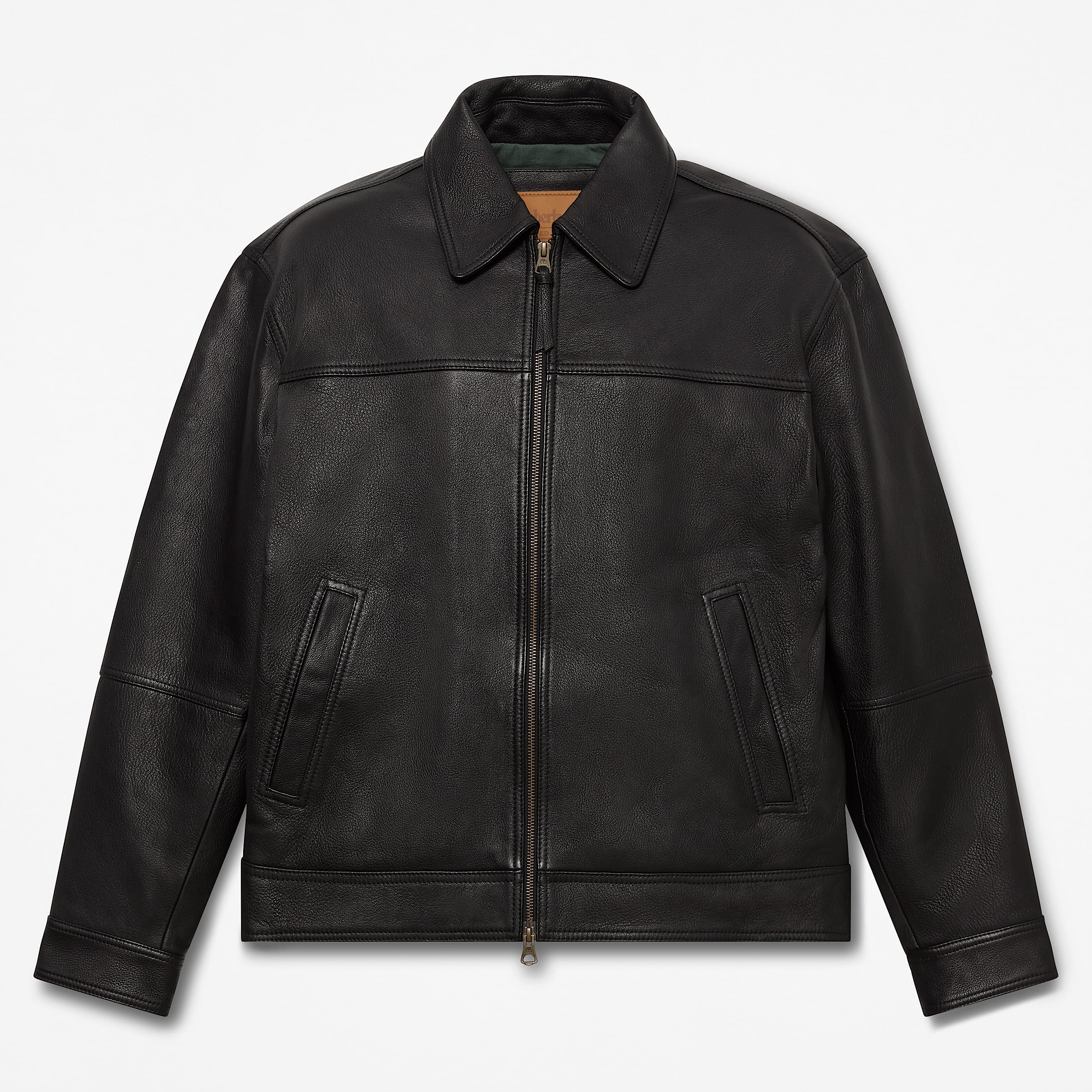 Mens Stratham Leather Bomber TBL Black HERO