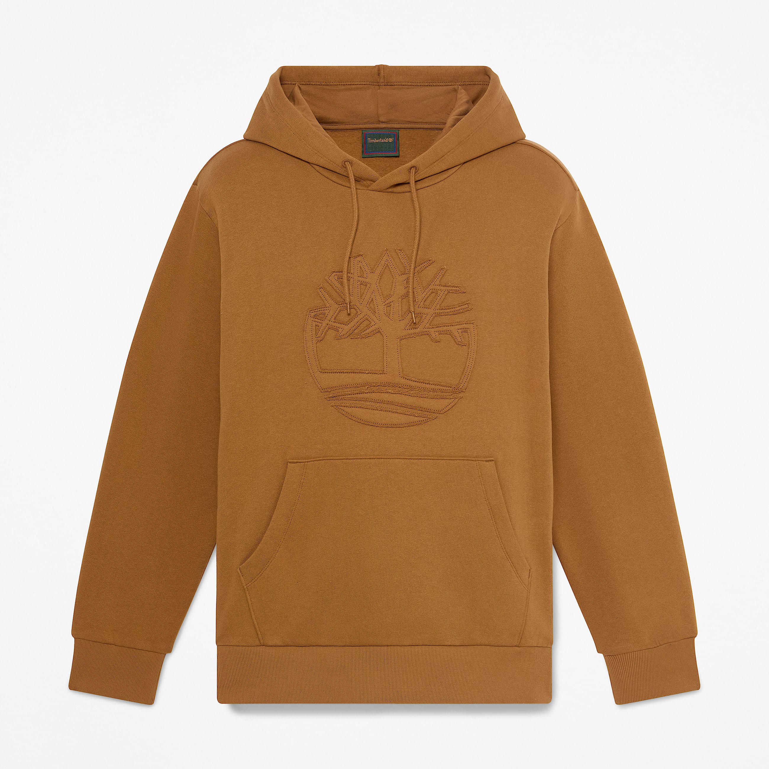 Mens Wareham Tree Logo Patch Hoodie TBL Dark Wheat HERO