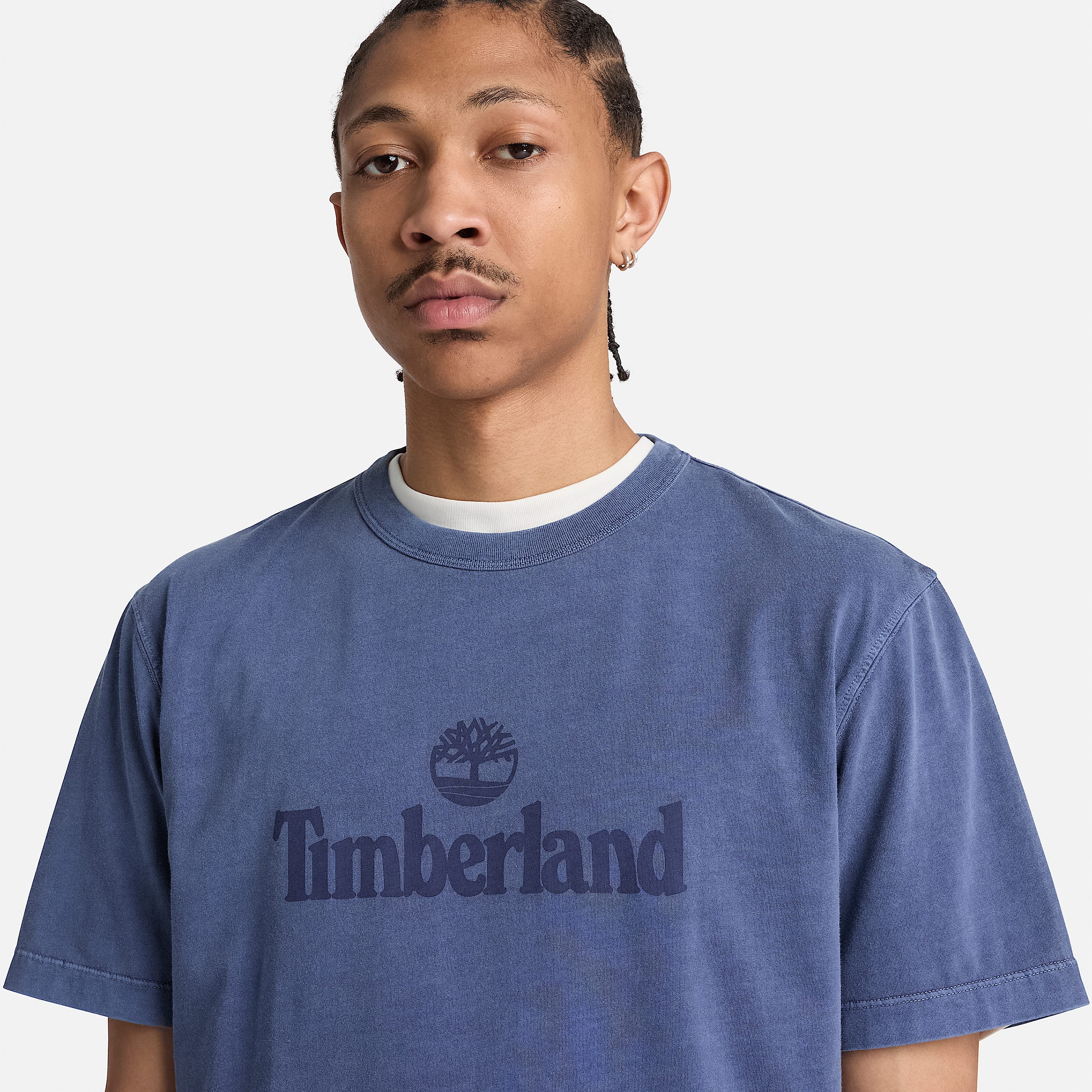 Mens South Cabot Garment Dye ShortSleeve TShirt TBL Dark Navy Wash ALT3