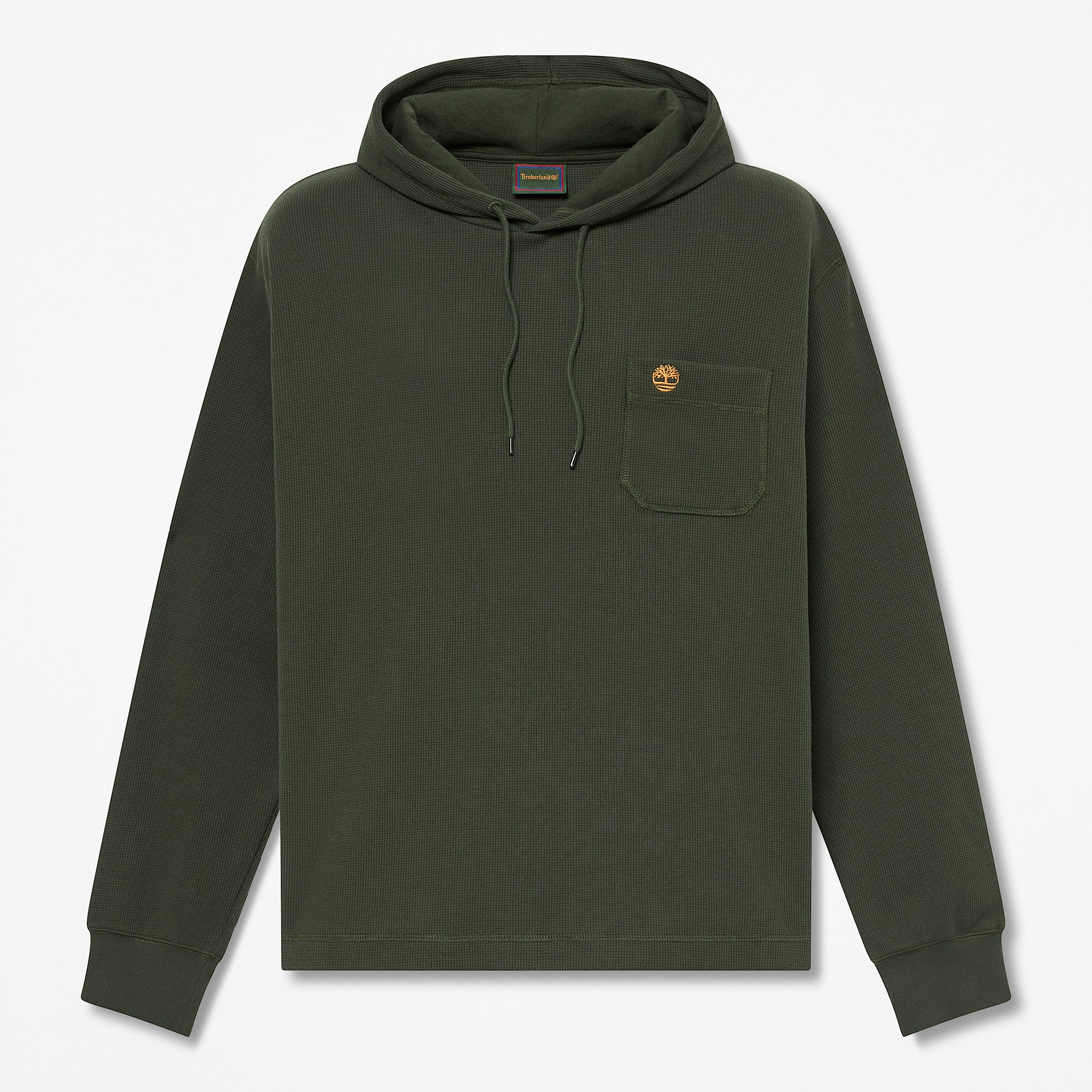 Sudadera con gorro Wharf River Waffle para Hombre TBL Verde oscuro HERO
