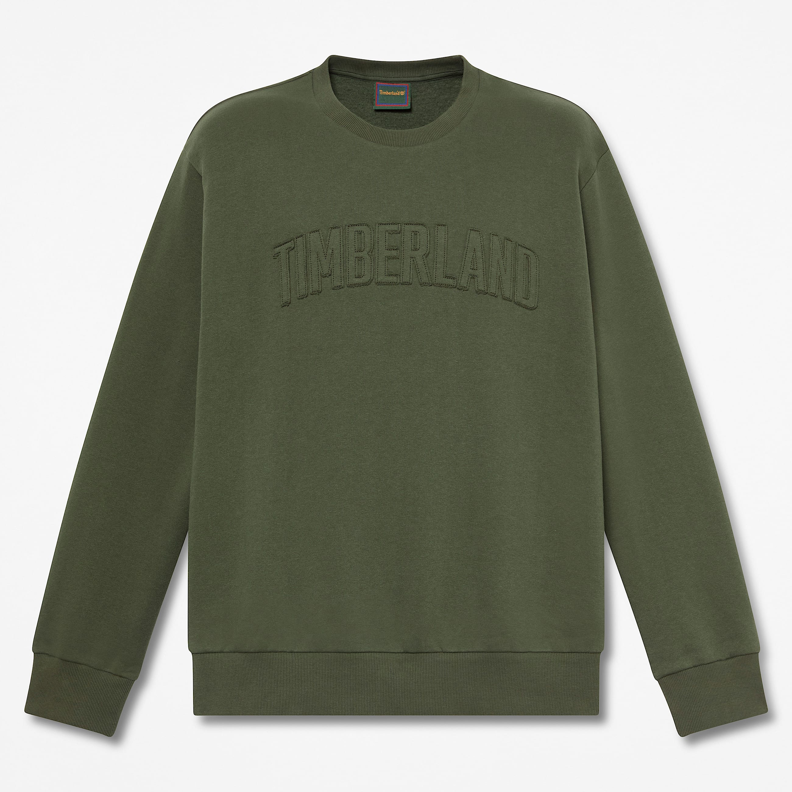 Mens Wareham Logo Patch Crew Sweatshirt TBL Dark Green HERO