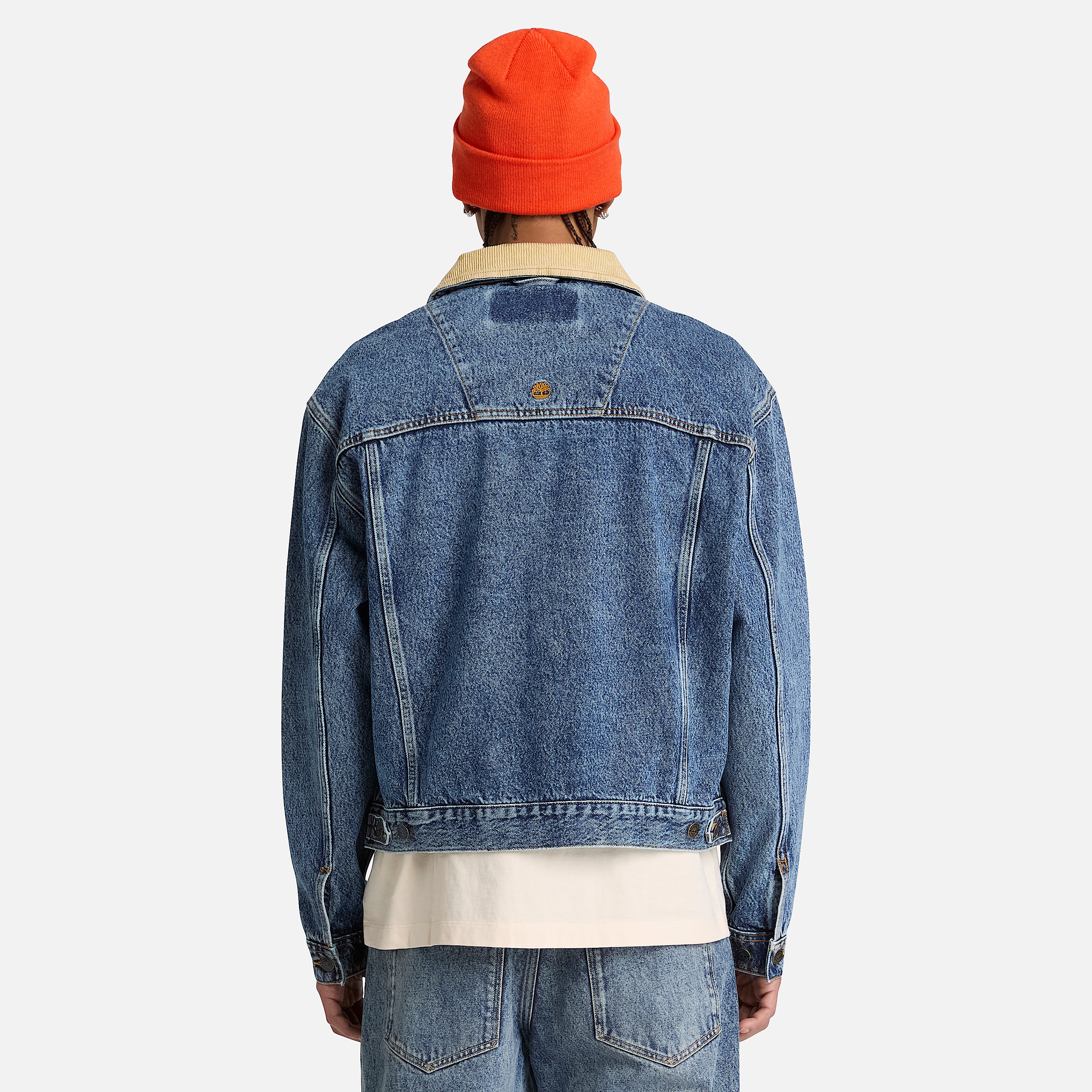 Mens Denim Trucker Jacket TBL Glacier Tint Marble Wash ALT8