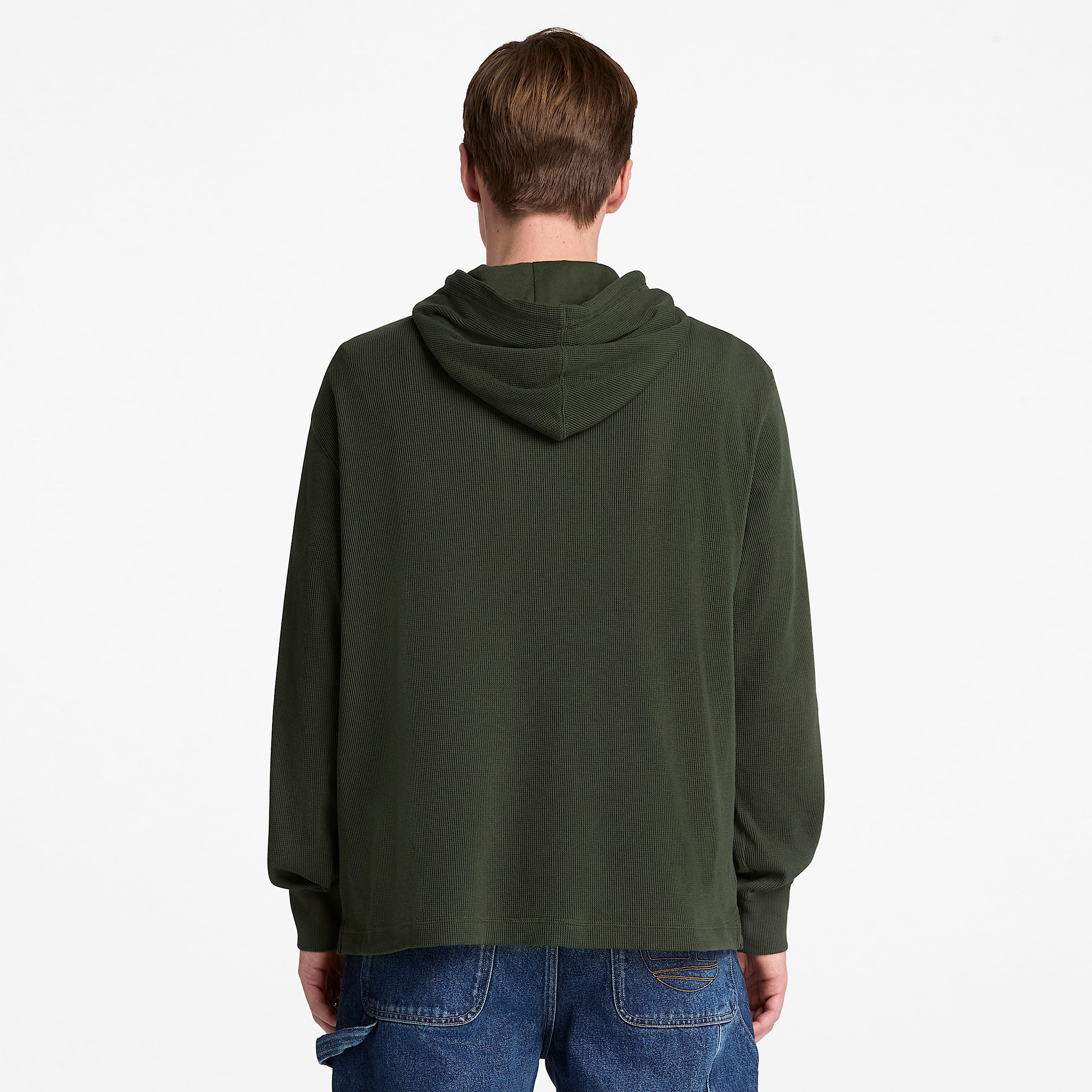 Sudadera con gorro Wharf River Waffle para Hombre TBL Verde oscuro ALT8
