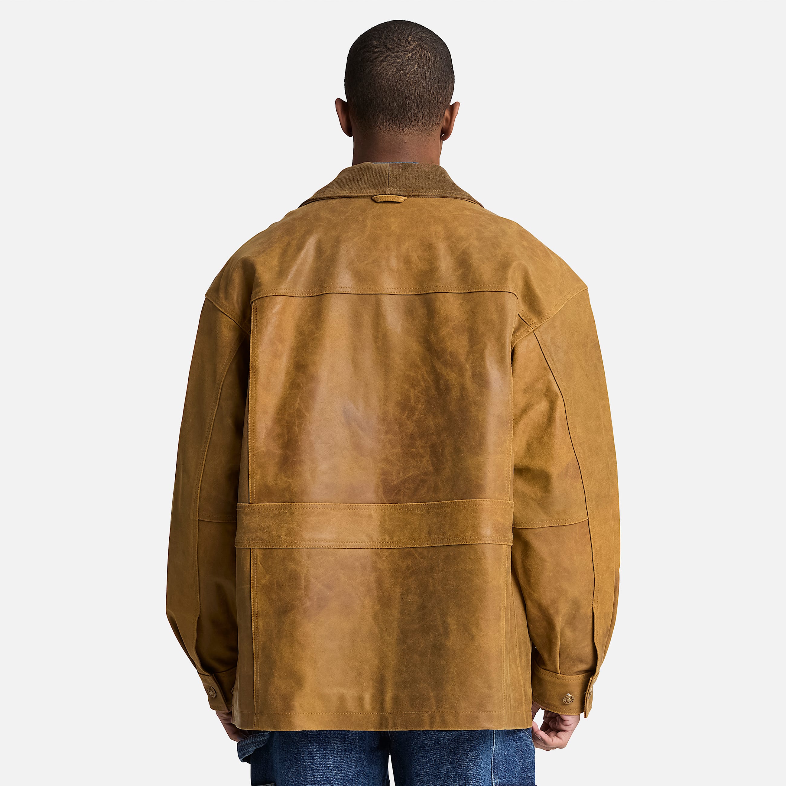 Mens Wenham Leather Field Coat TBL Medium Brown ALT8