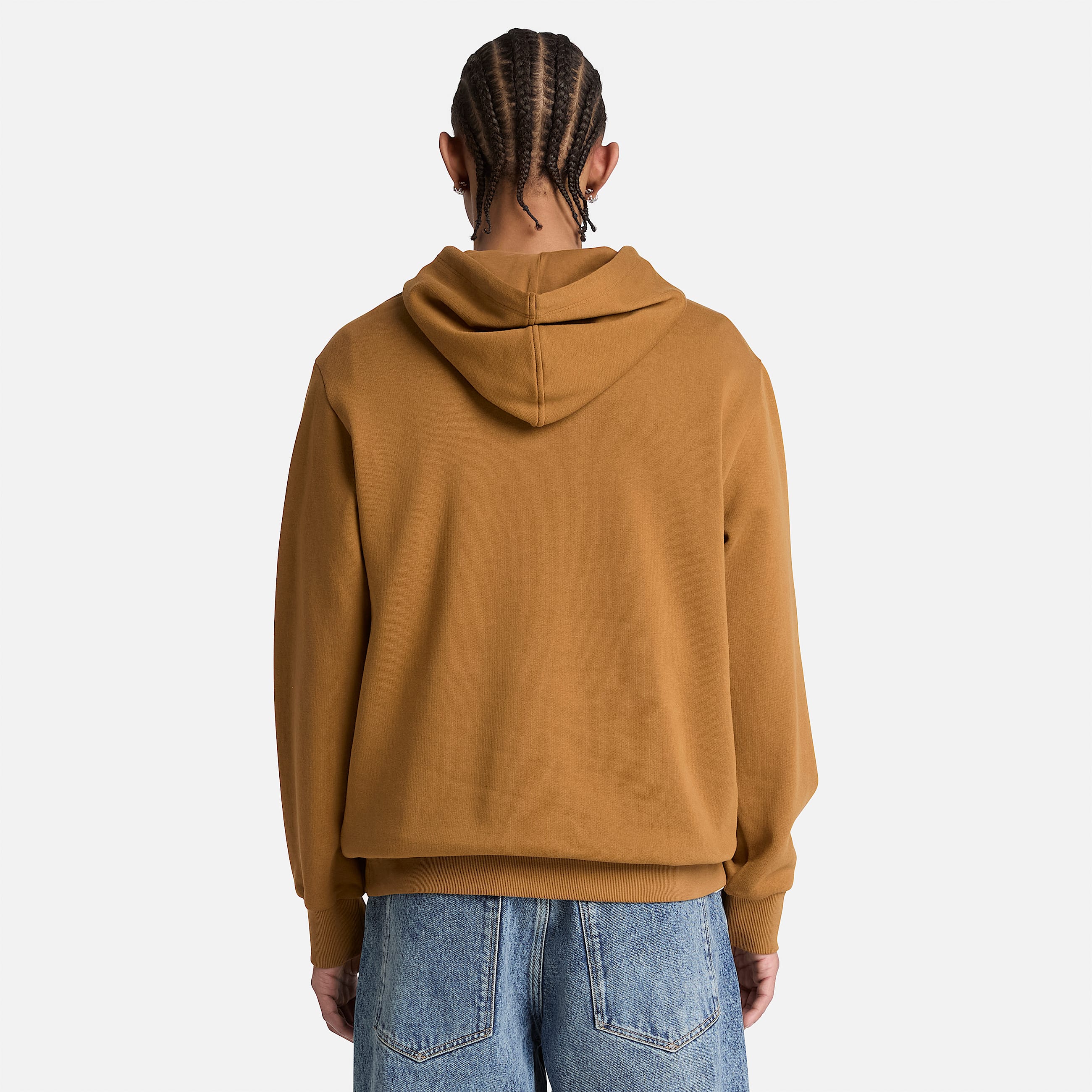 Mens Wareham Tree Logo Patch Hoodie TBL Dark Wheat ALT8