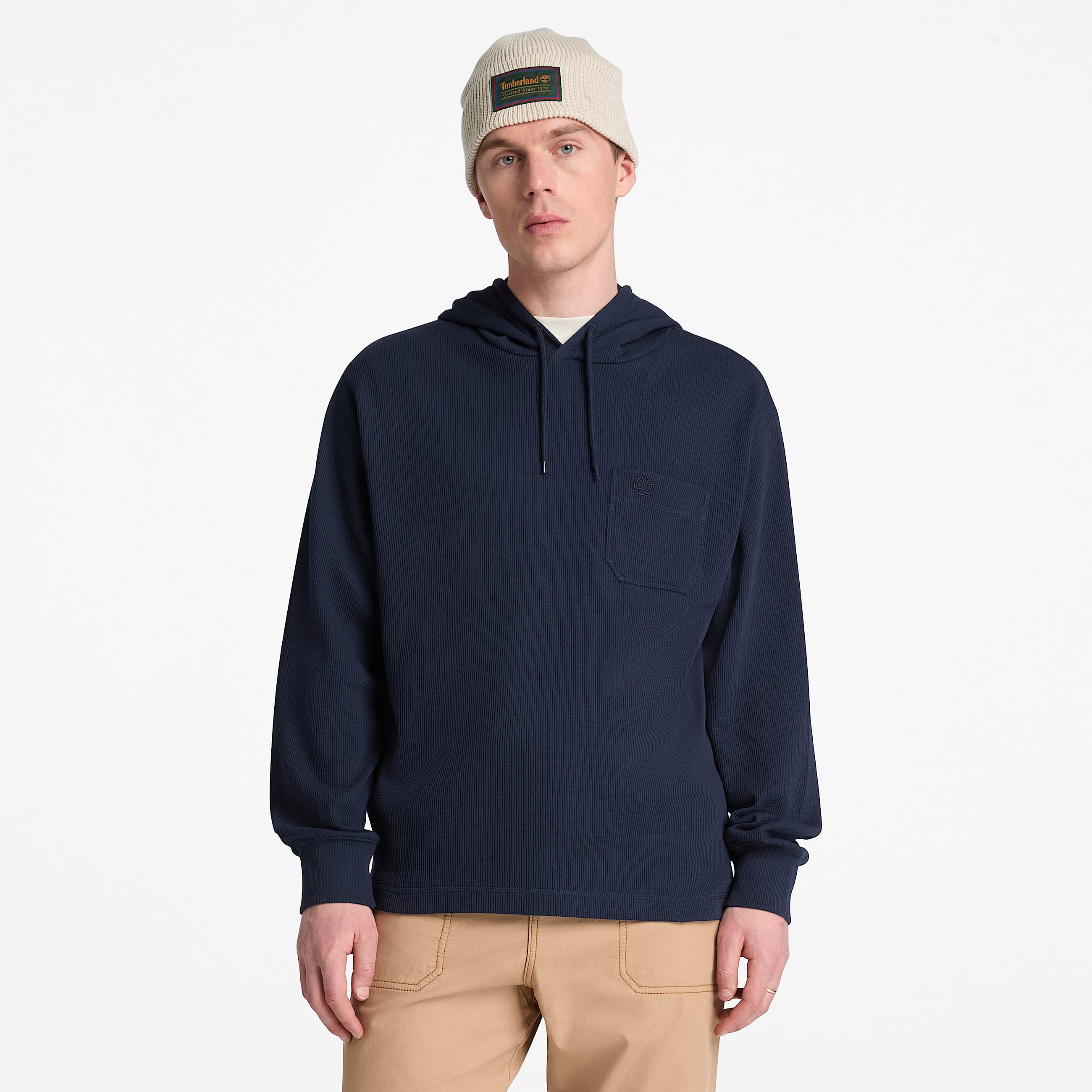 Sudadera con gorro Wharf River Waffle para Hombre TBL Zafiro oscuro ALT1