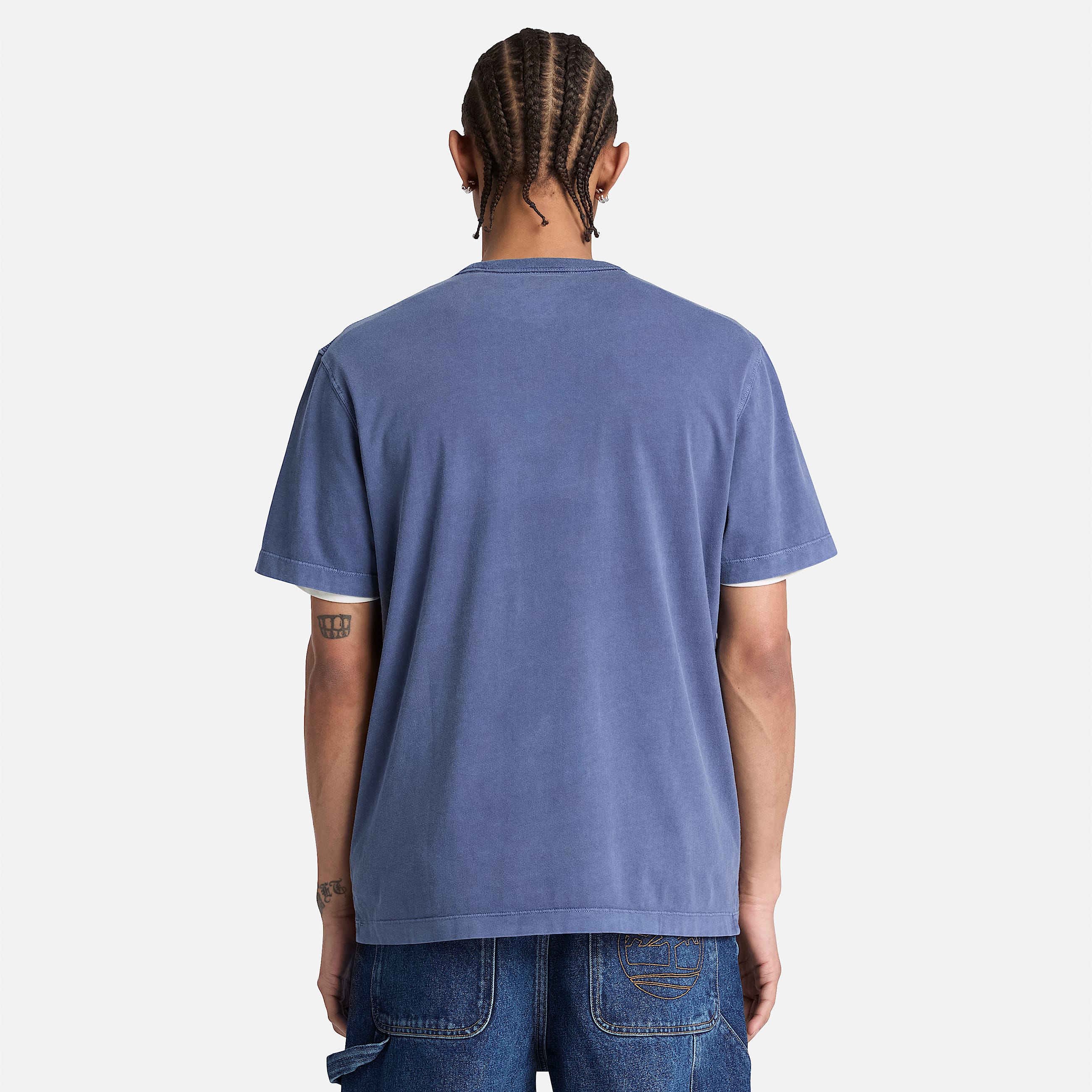 Mens South Cabot Garment Dye ShortSleeve TShirt TBL Dark Navy Wash ALT8