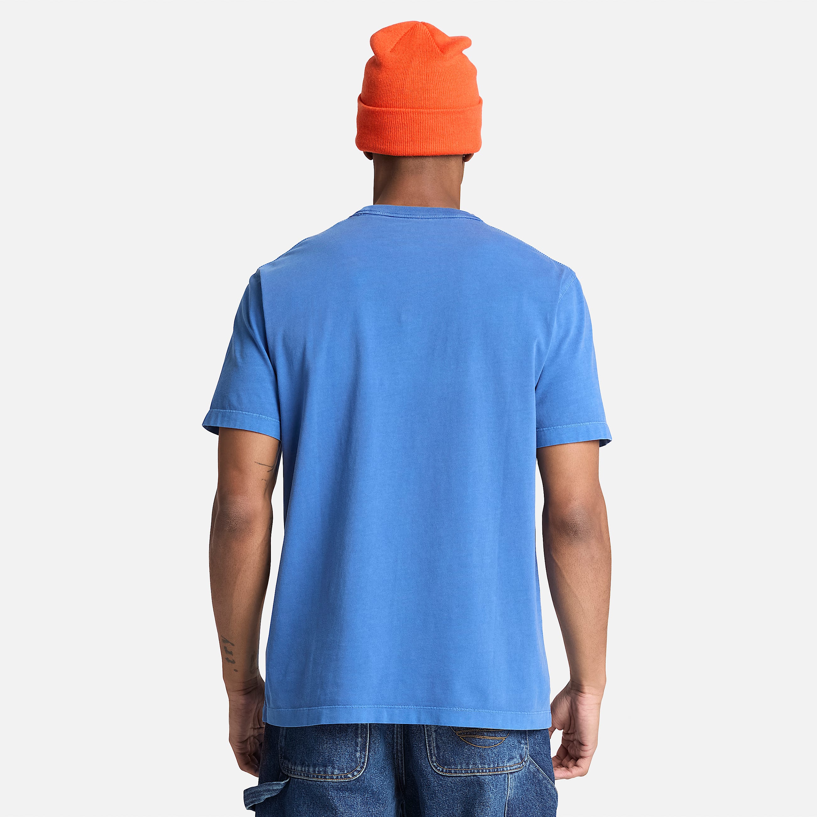 Mens South Cabot Garment Dye ShortSleeve TShirt TBL Cobalt Blue Wash ALT8