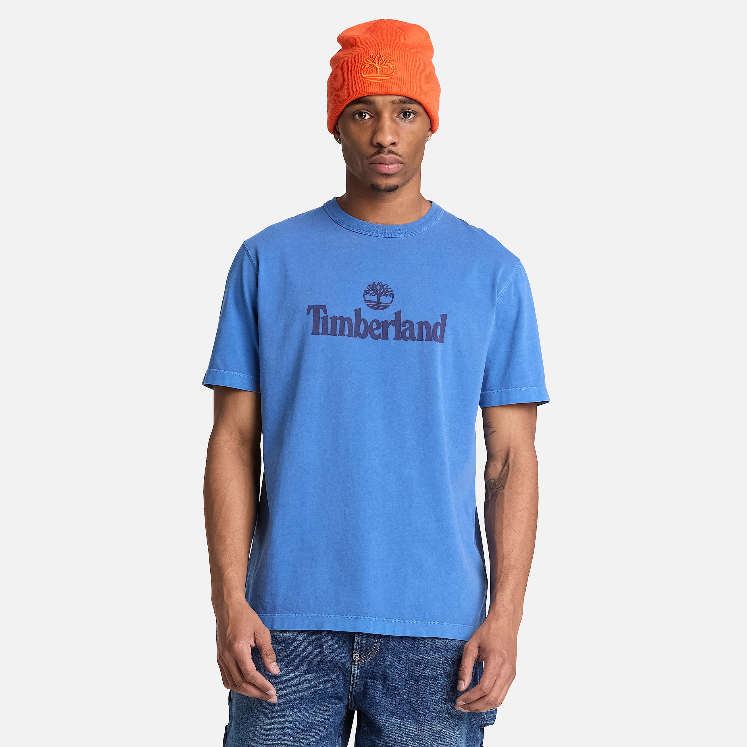 Mens South Cabot Garment Dye ShortSleeve TShirt TBL Cobalt Blue Wash ALT1