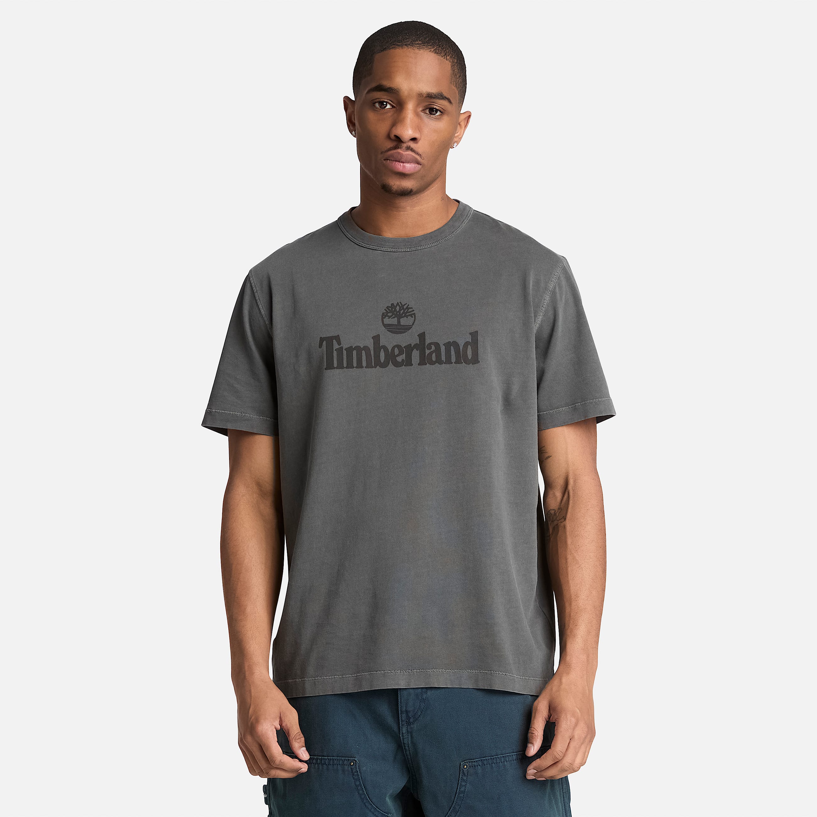 Mens South Cabot Garment Dye ShortSleeve TShirt TBL Black Wash ALT1
