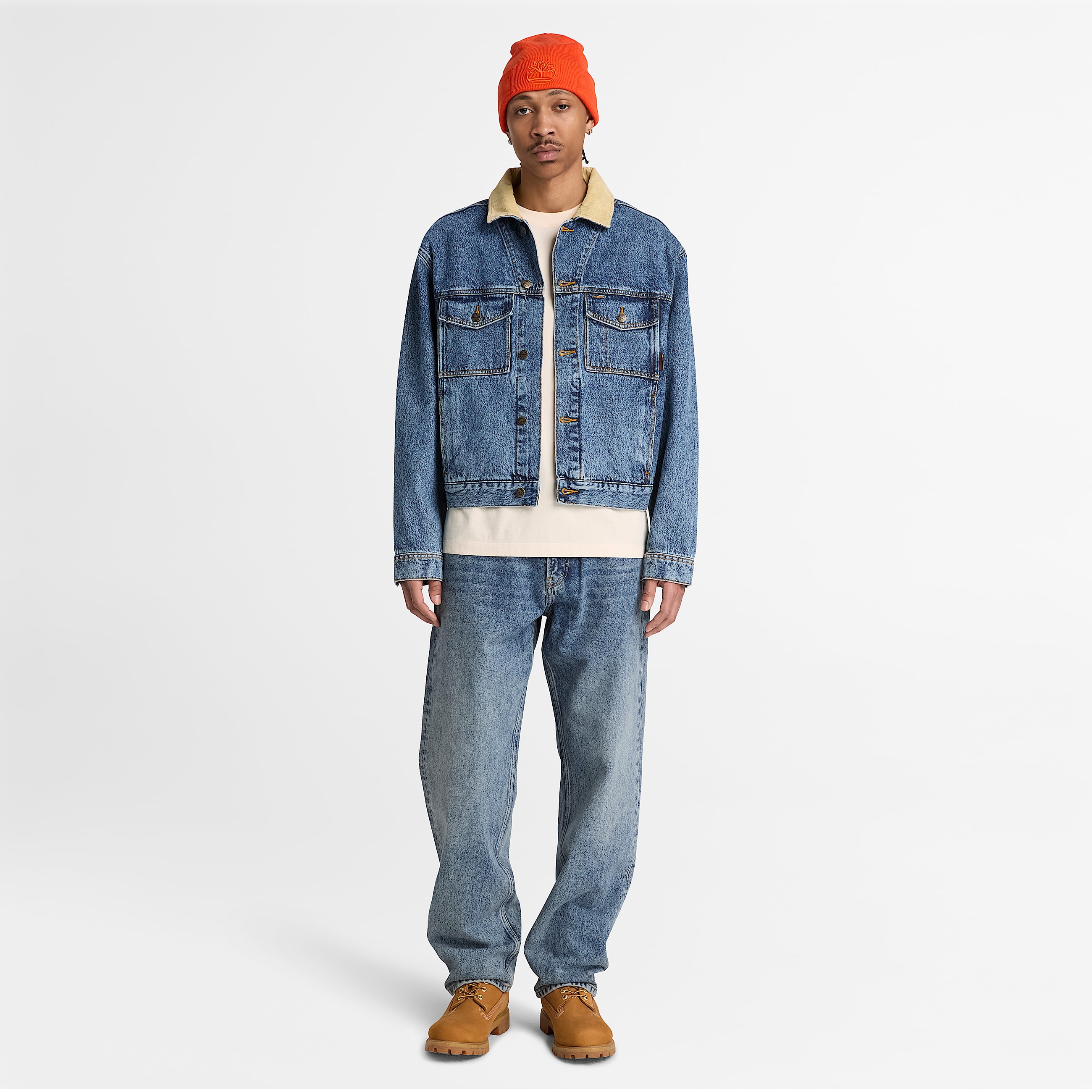 Mens Denim Trucker Jacket TBL Glacier Tint Marble Wash ALT2