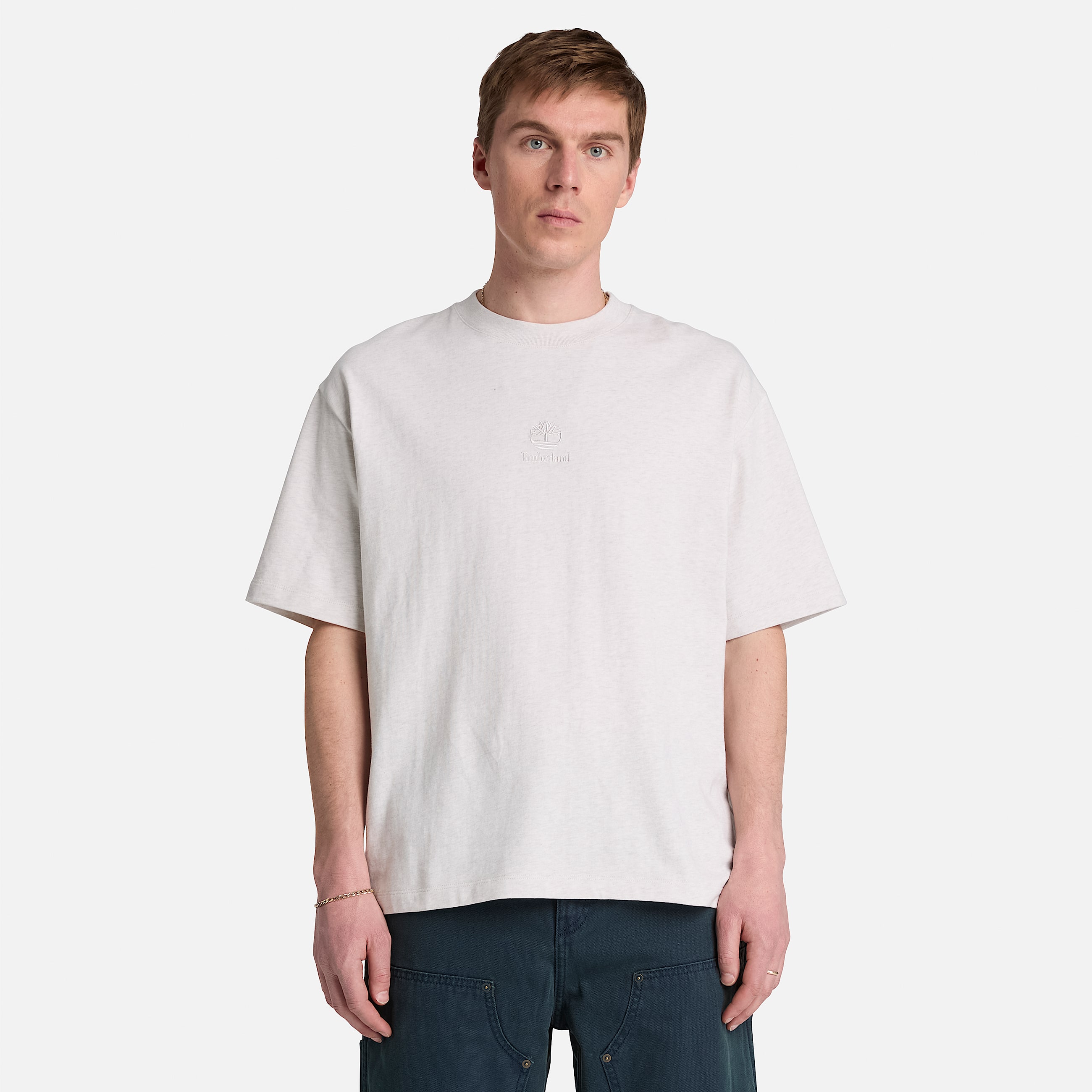 Mens Shorewood Heavyweight ShortSleeve TShirt TBL Light Oatmeal Heather ALT1