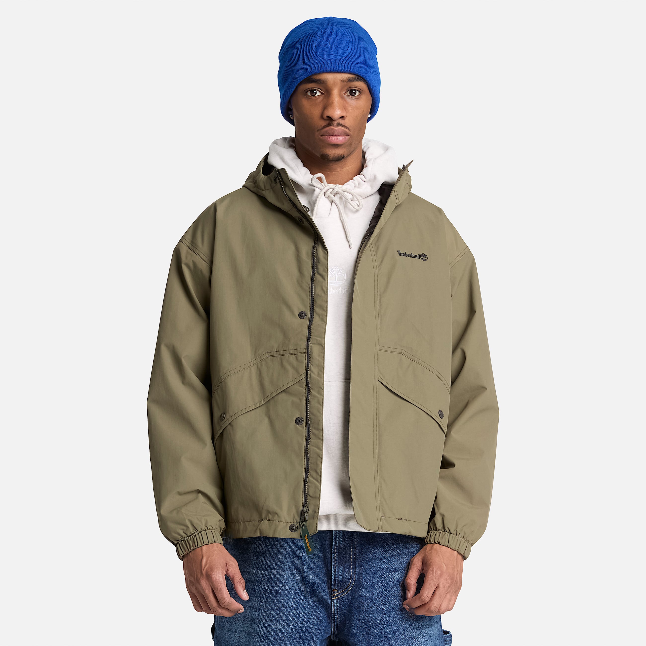 Mens Weatherline Waterproof Shell Jacket TBL Dark Olive ALT1