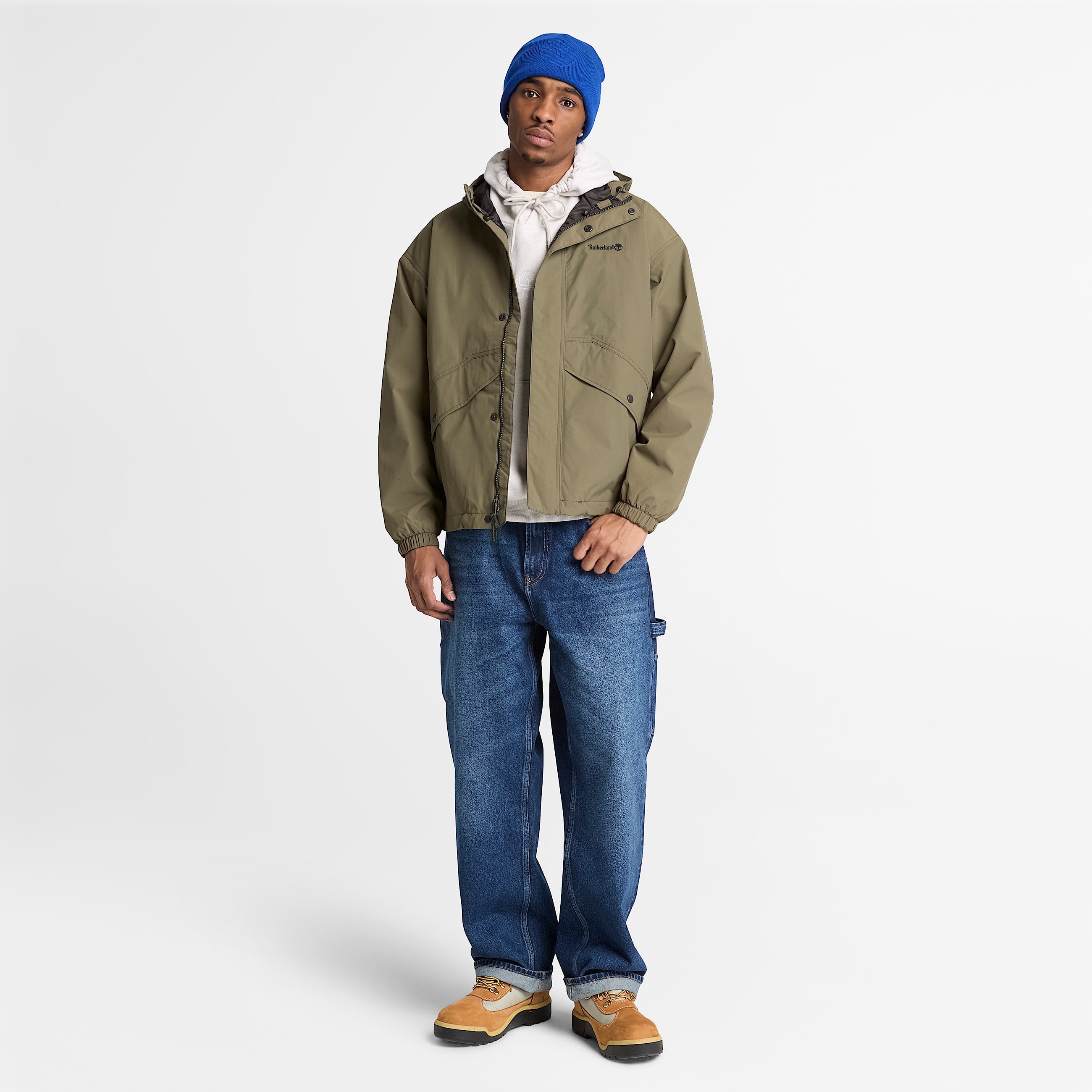 Mens Weatherline Waterproof Shell Jacket TBL Dark Olive ALT2