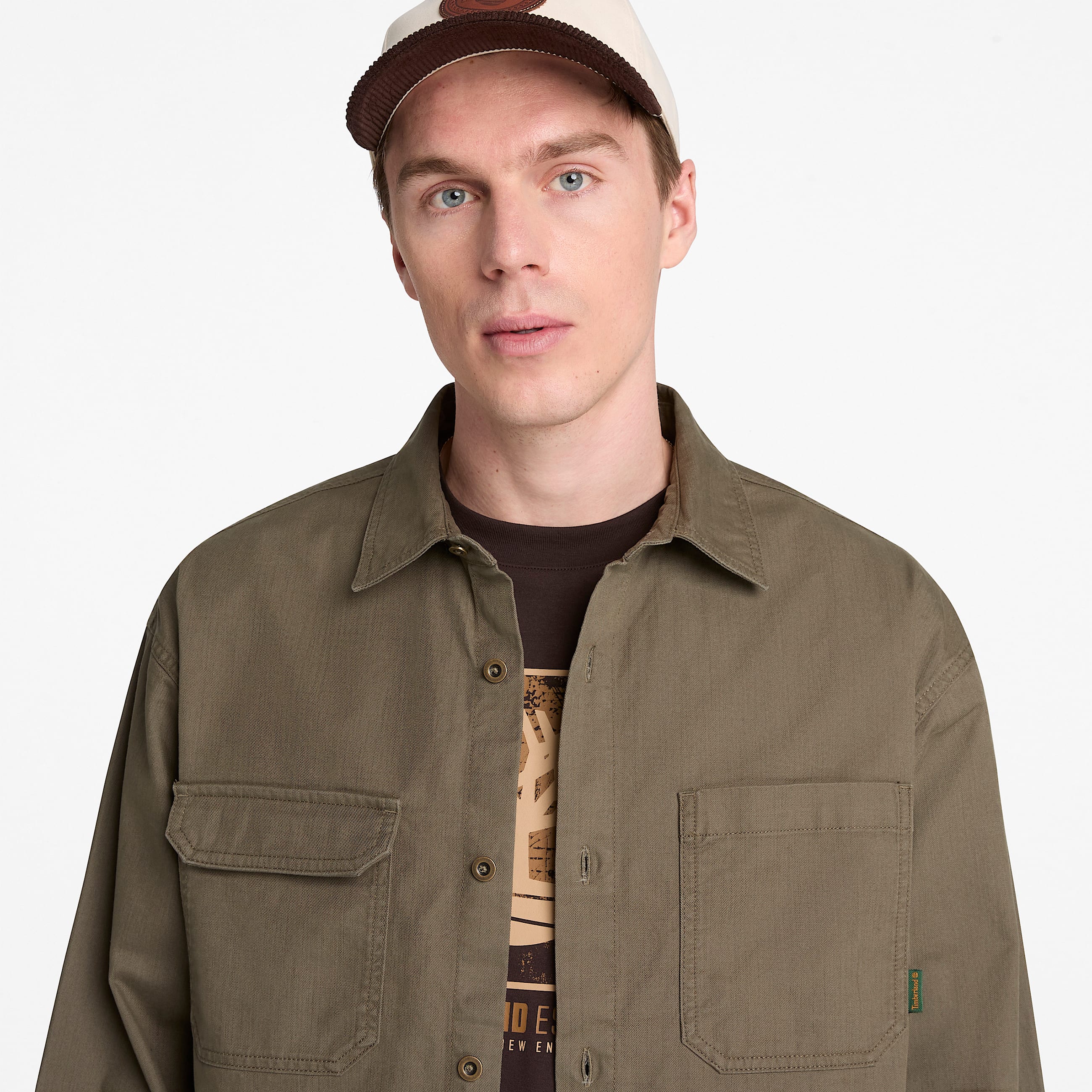 Mens Twill Overshirt TBL Dark Olive ALT3