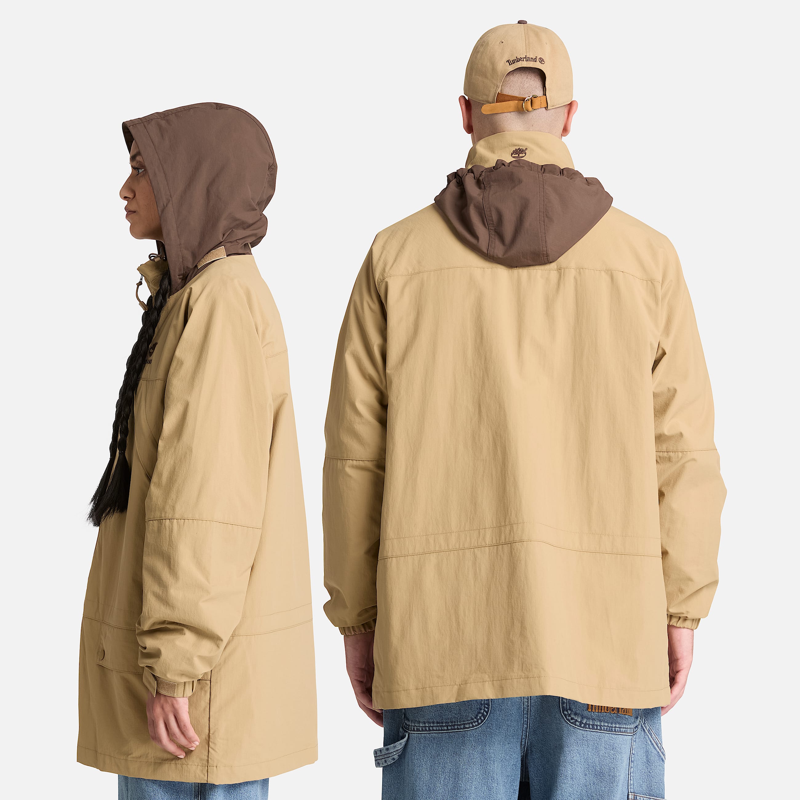 Timberland x BEAMS Nylon Zip Up Convertible Jacket TBL British Khaki ALT2