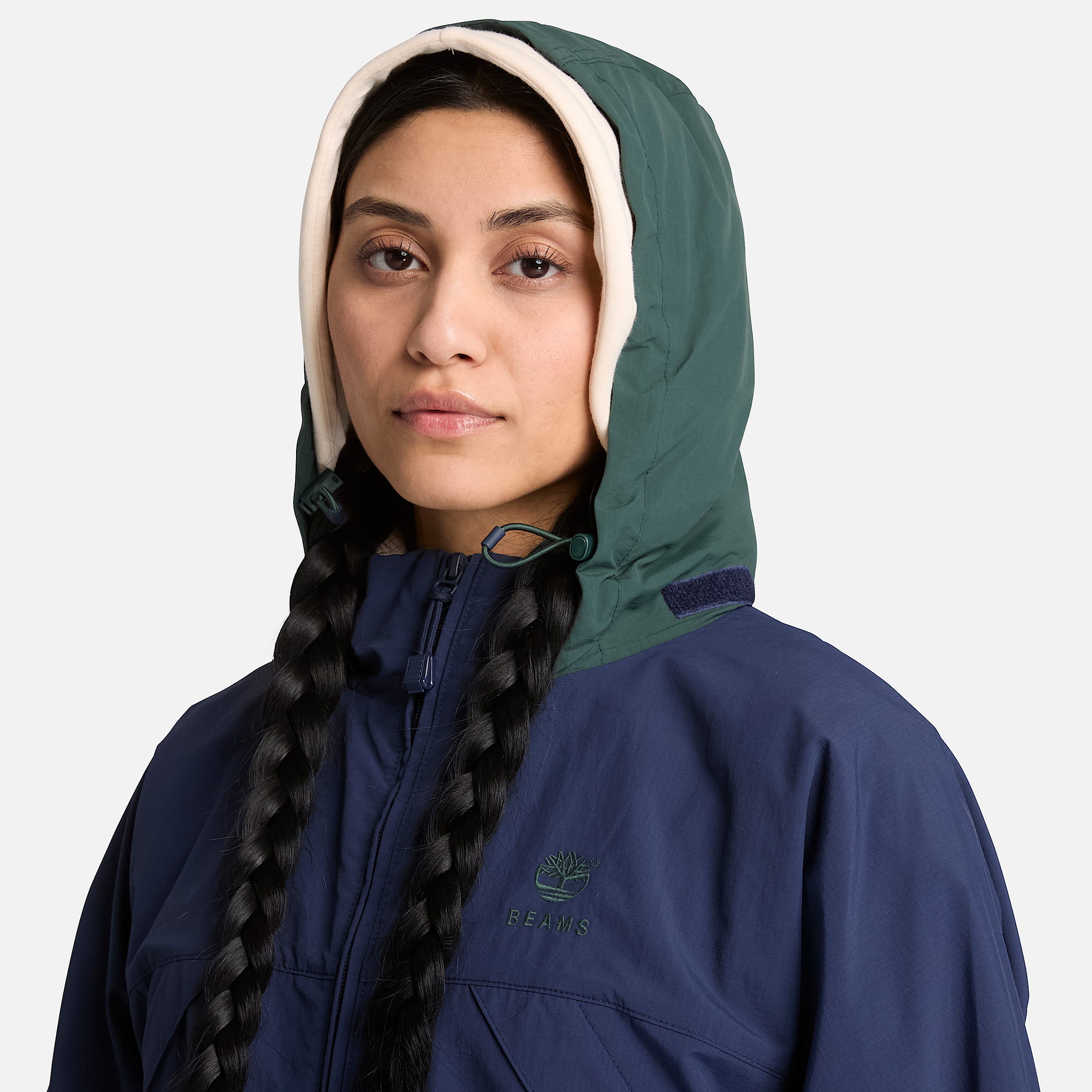 Timberland x BEAMS Nylon Zip Up Convertible Jacket TBL Dark Navy ALT4